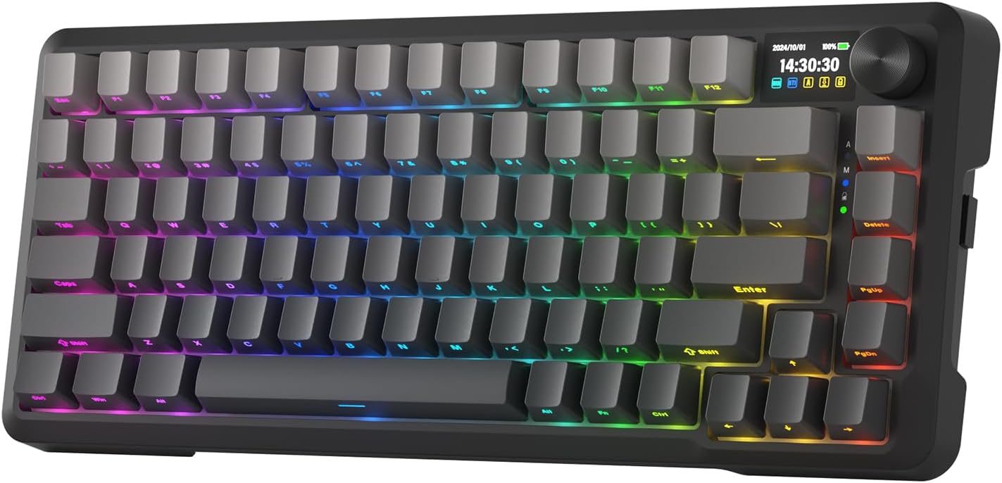 Detalle de Redragon K724 PRO Behemoth 81-Key Wireless Gaming Keyboard with TFT Display