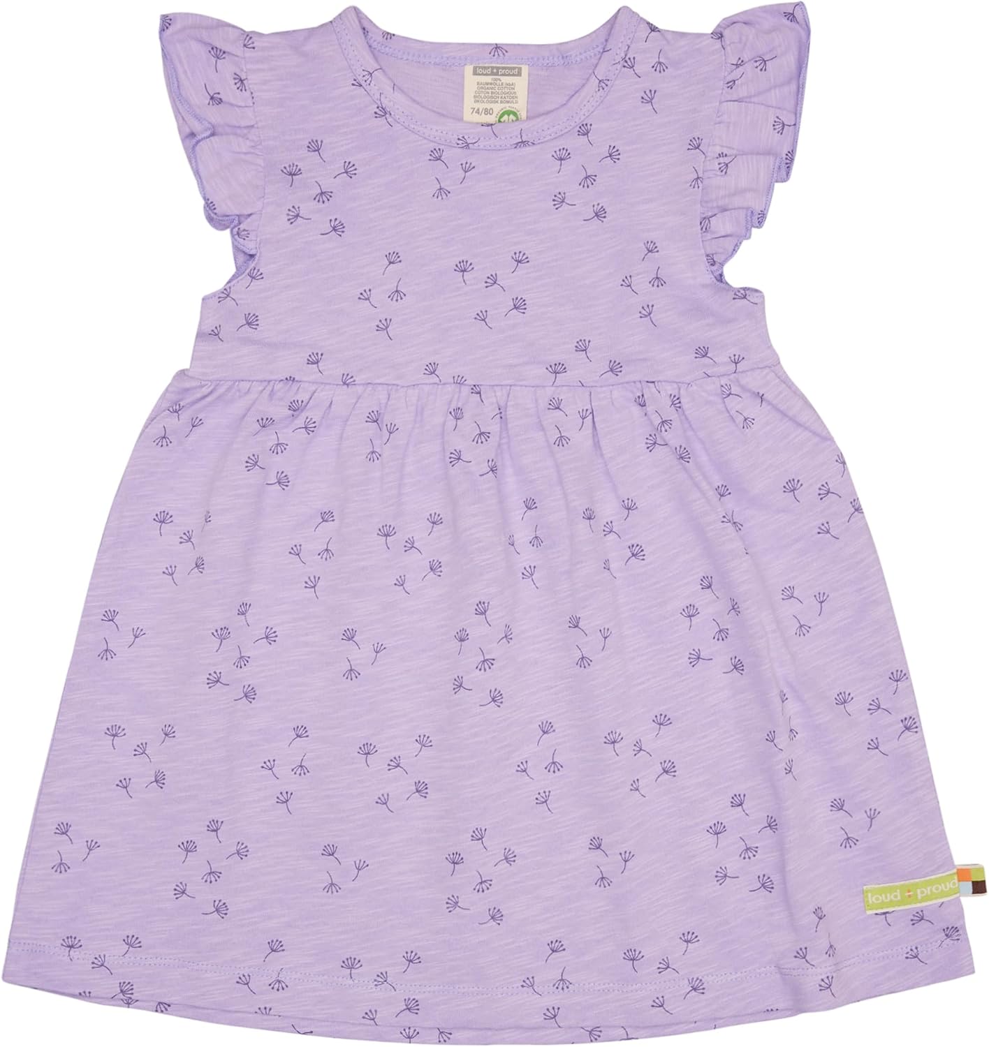 Detalle de Loud + Proud Mädchen Kleid Slub Jersey aus Bio-Baumwolle – GOTS-zertifiziert