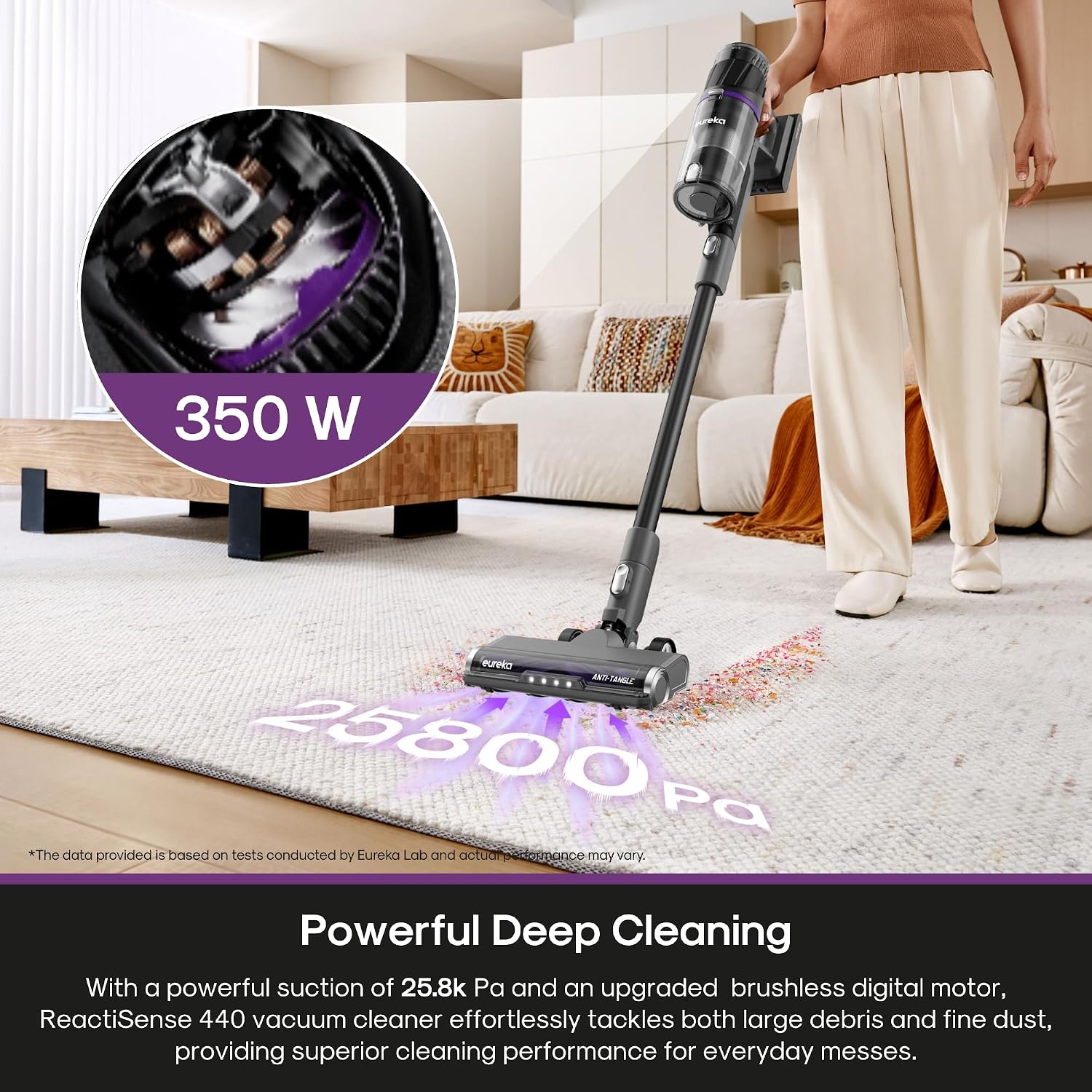 Detalle de Eureka ReactiSense 440 Cordless Stick Vacuum Cleaner