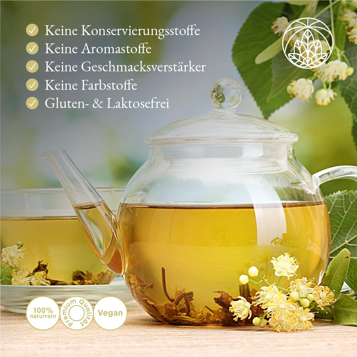 Detalle 2 de Lindenblütentee Monte Nativo (200 g) – 100% Lindenblüten, schonend getrocknet