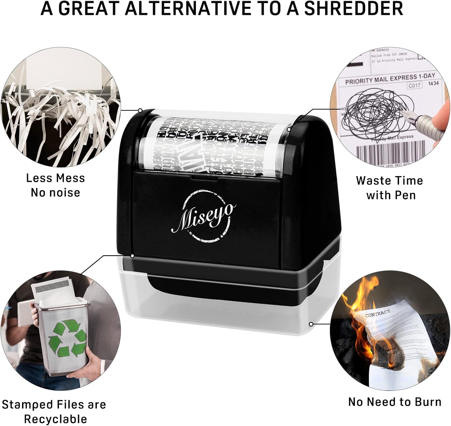Thumbnail 4 de Miseyo Identity Theft Roller Stamp 1.5in