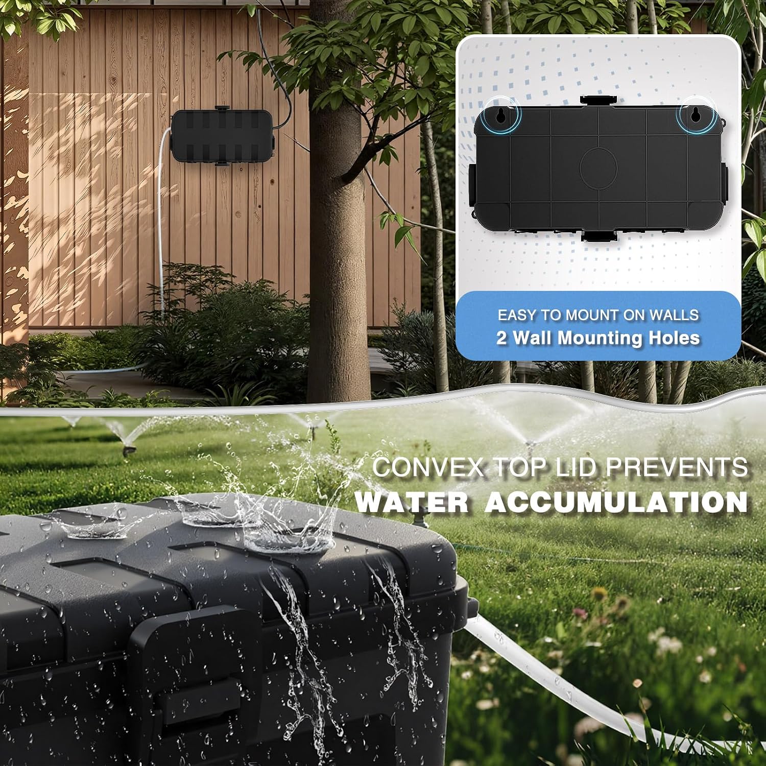 Thumbnail 6 de Flemoon 7005 Medium Outdoor Electrical Box, IP54, 6 Ports, Black