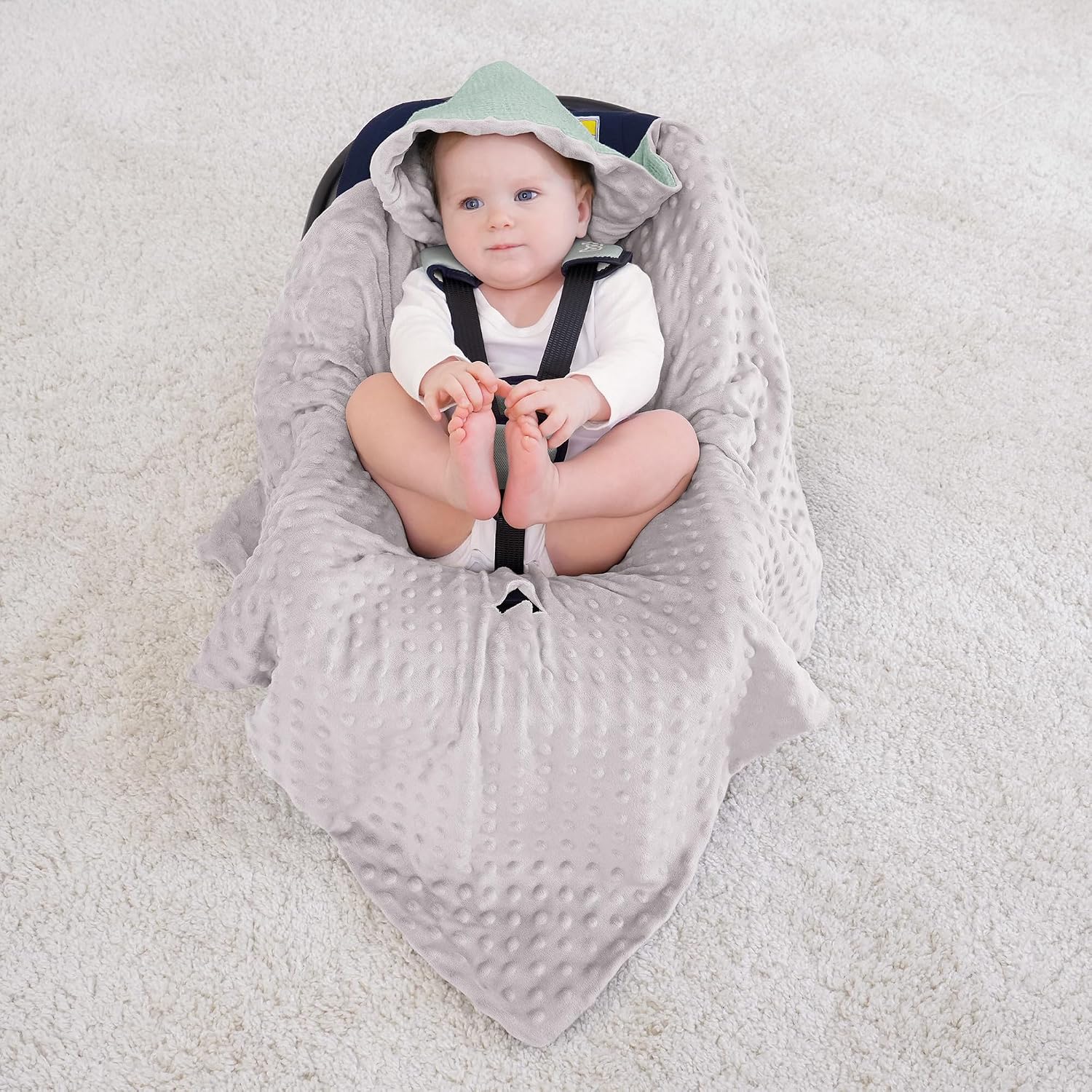 Thumbnail 3 de Bearmoss Einschlagdecke Babyschale 90x90 Grün
