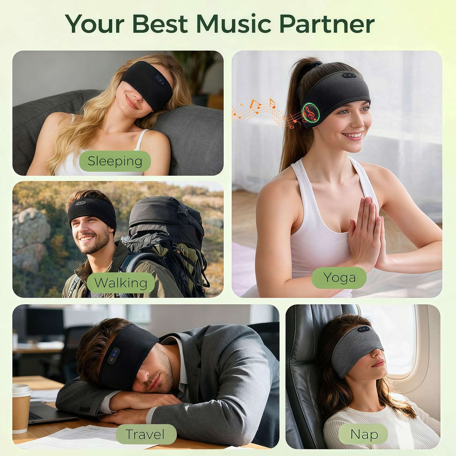Thumbnail 6 de ZHENYEMEI Sleep Headphones with Bluetooth 5.4