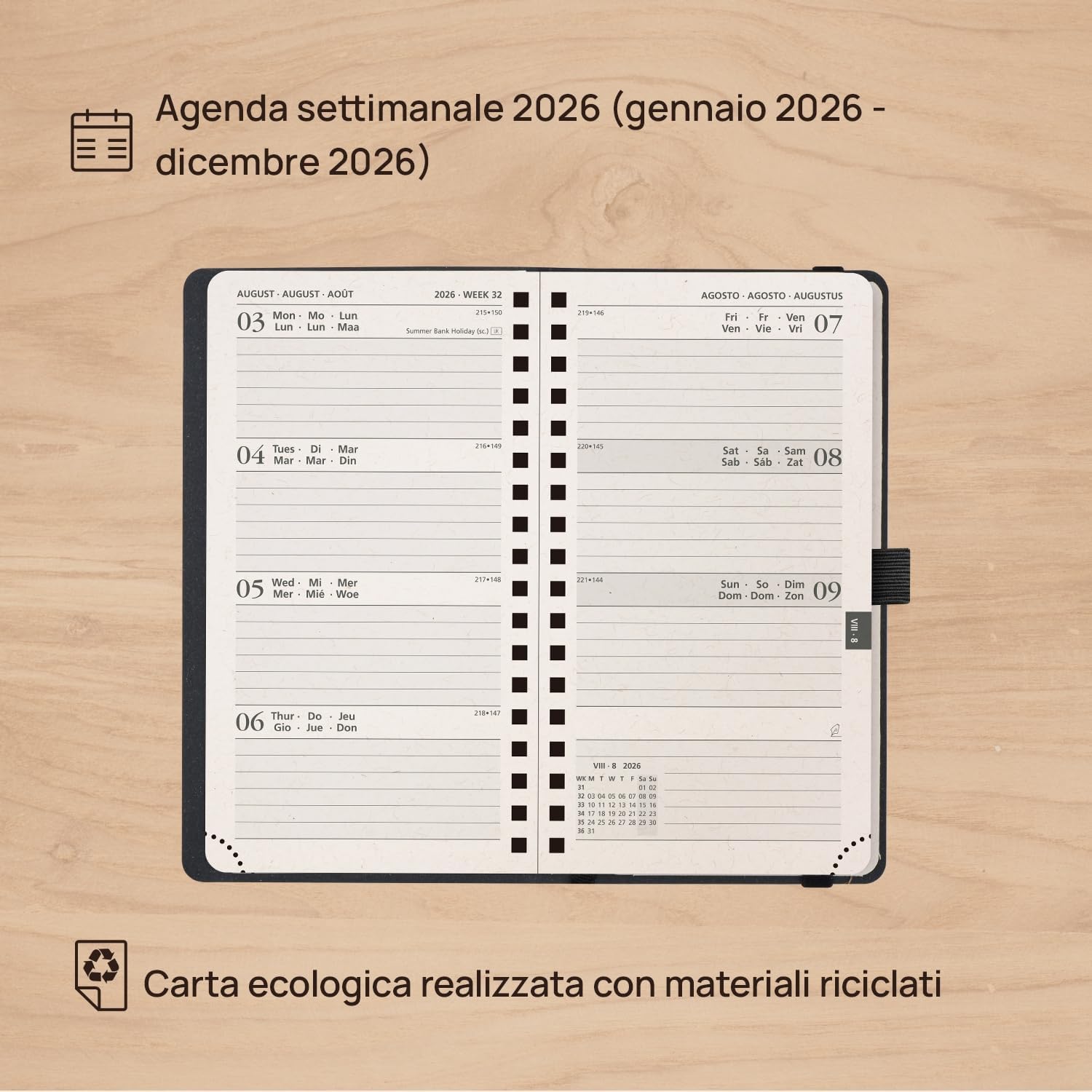 Thumbnail 2 de POPRUN Agenda 2026 Tascabile 16,5x9 cm 📔