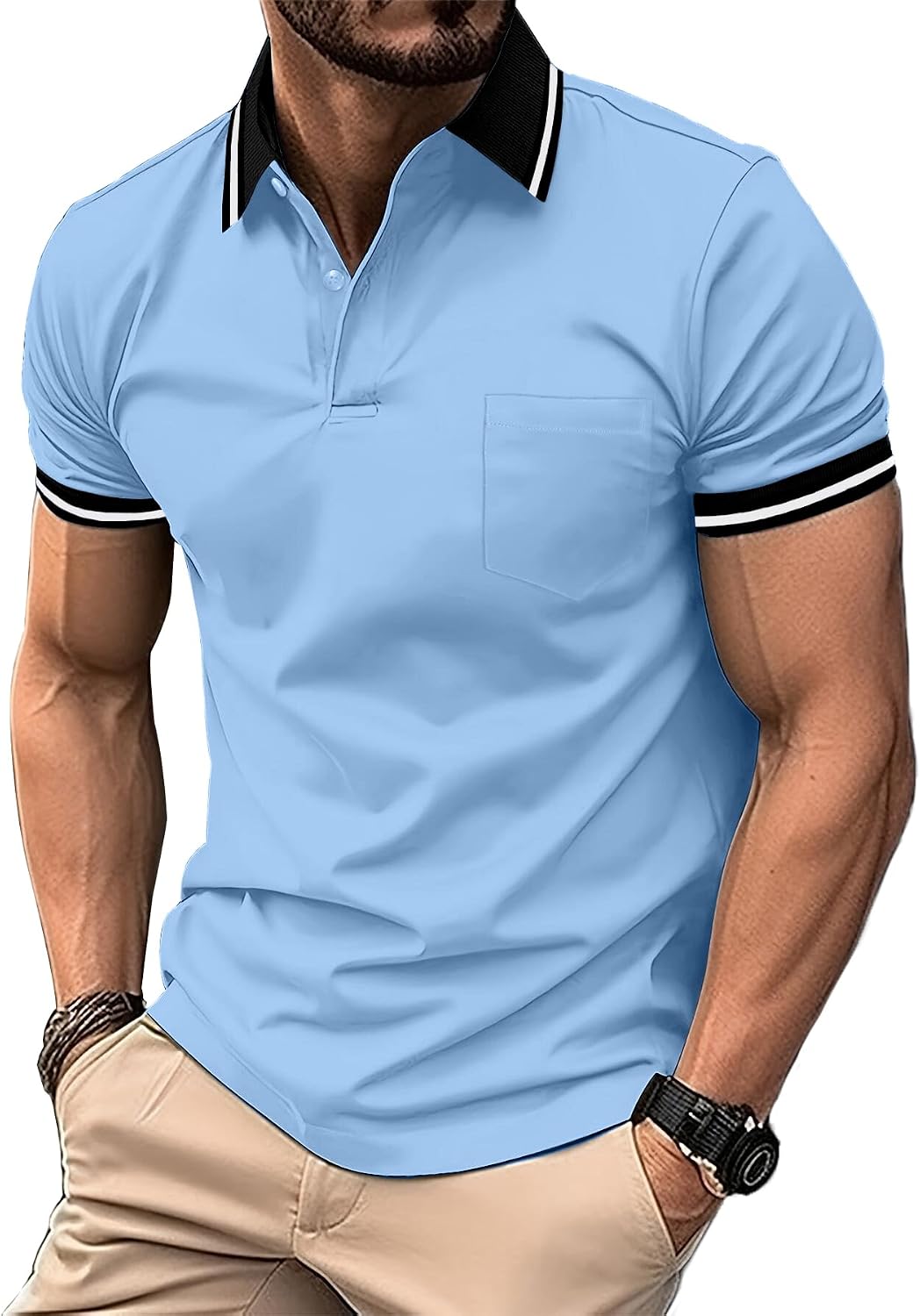 Thumbnail 1 de SwissWell lot de 5 polos homme pour le golf, manches courtes respirants en polyester