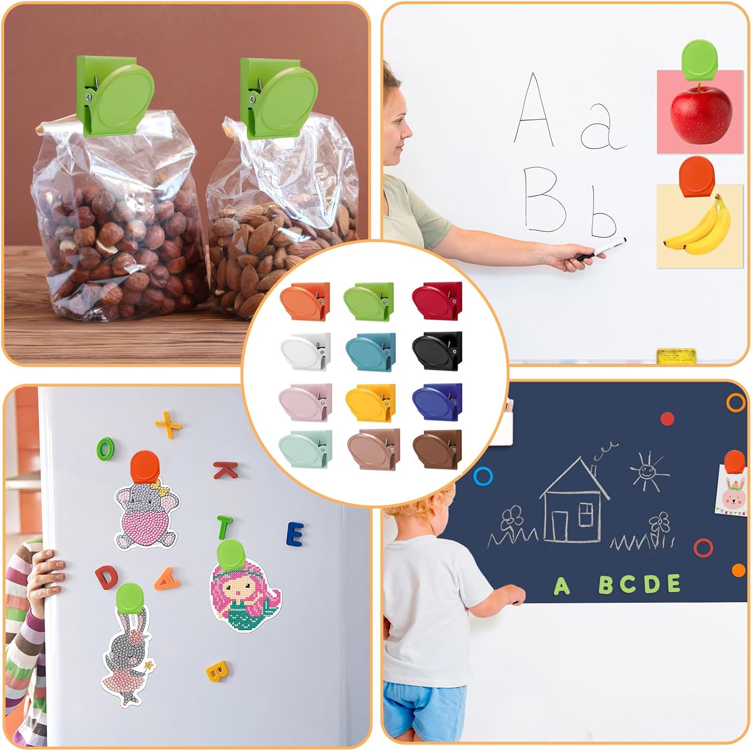 Thumbnail 6 de LUCTHY Fridge Magnets Clips – Strong Whiteboard Magnets Clips (12 colours, 9 colours variant)