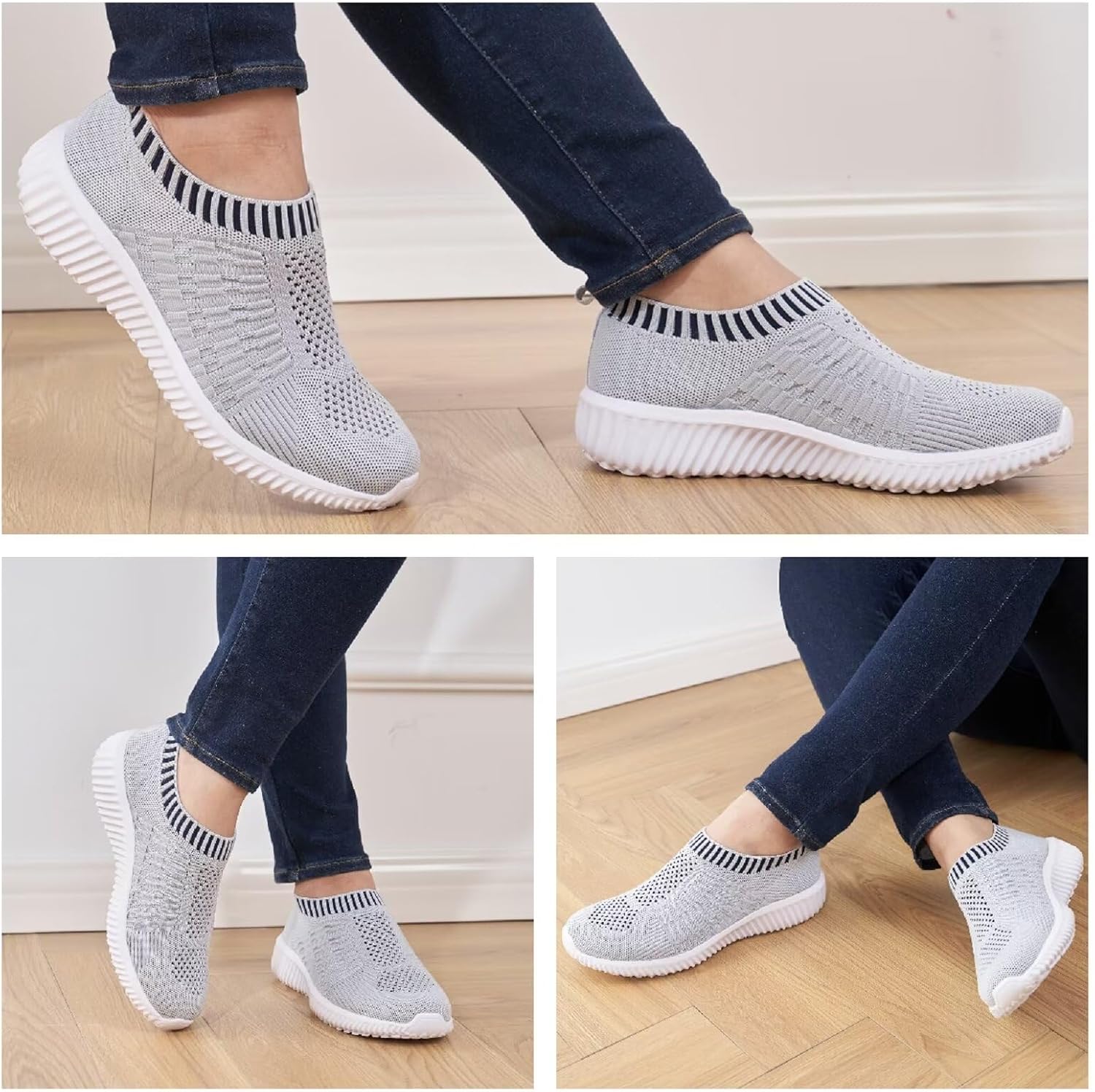 Thumbnail 6 de TIOSEBON Damen Slip On Laufschuhe – Atmungsaktives Mesh, Leicht & Bequem