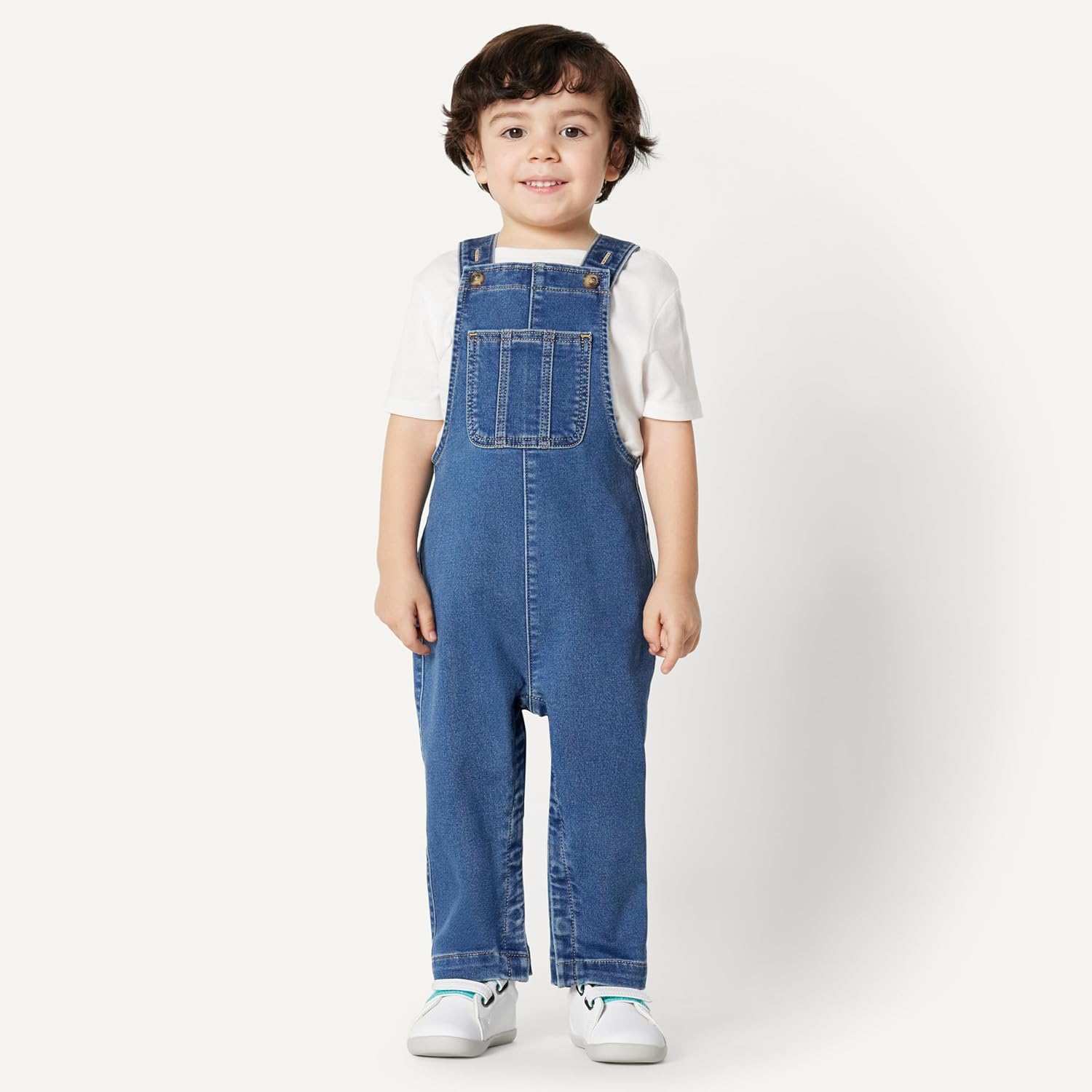Thumbnail 5 de Amazon Essentials Unisex Babies’ Soft Stretch Denim Overalls (Regular Fit)