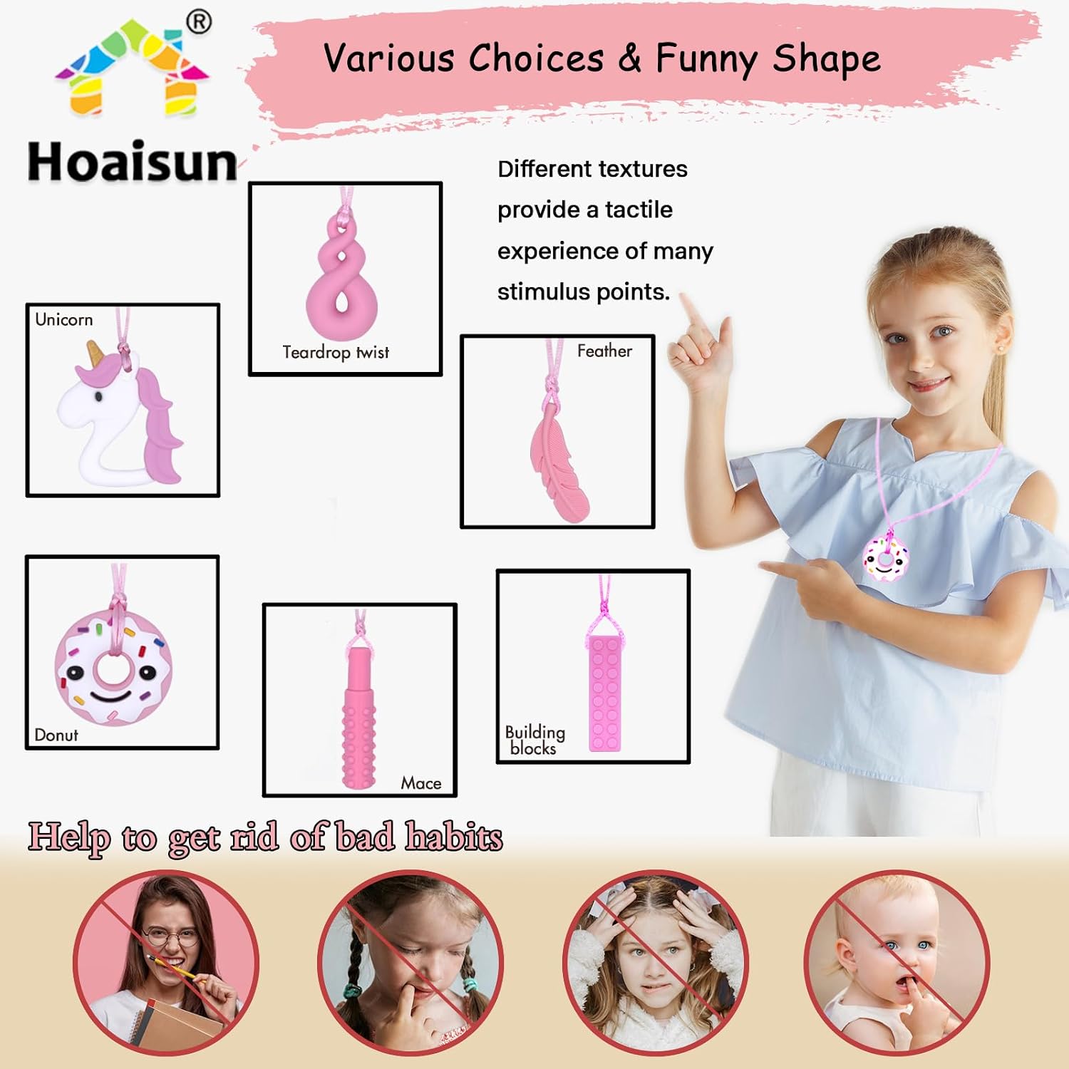 Thumbnail 2 de 6 Pack Sensory Chew Necklaces for Autism and Special Needs – UK Edition
