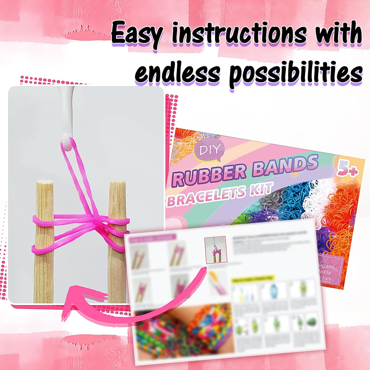 Thumbnail 3 de FunzBo Loom Bänder Set XXL Koffer 15.000+ Gummis 🧶