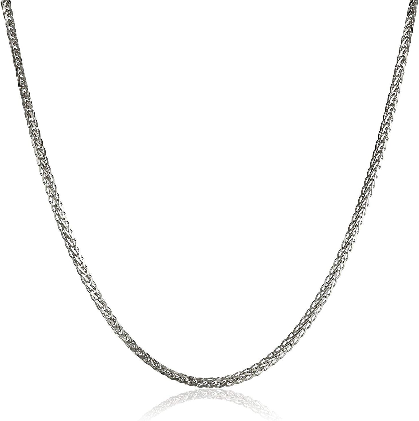 Detalle 2 de PRINS JEWELS 14 Carats 585 Brillant Spiga chaîne en Or Blanc – Largeur 2 mm