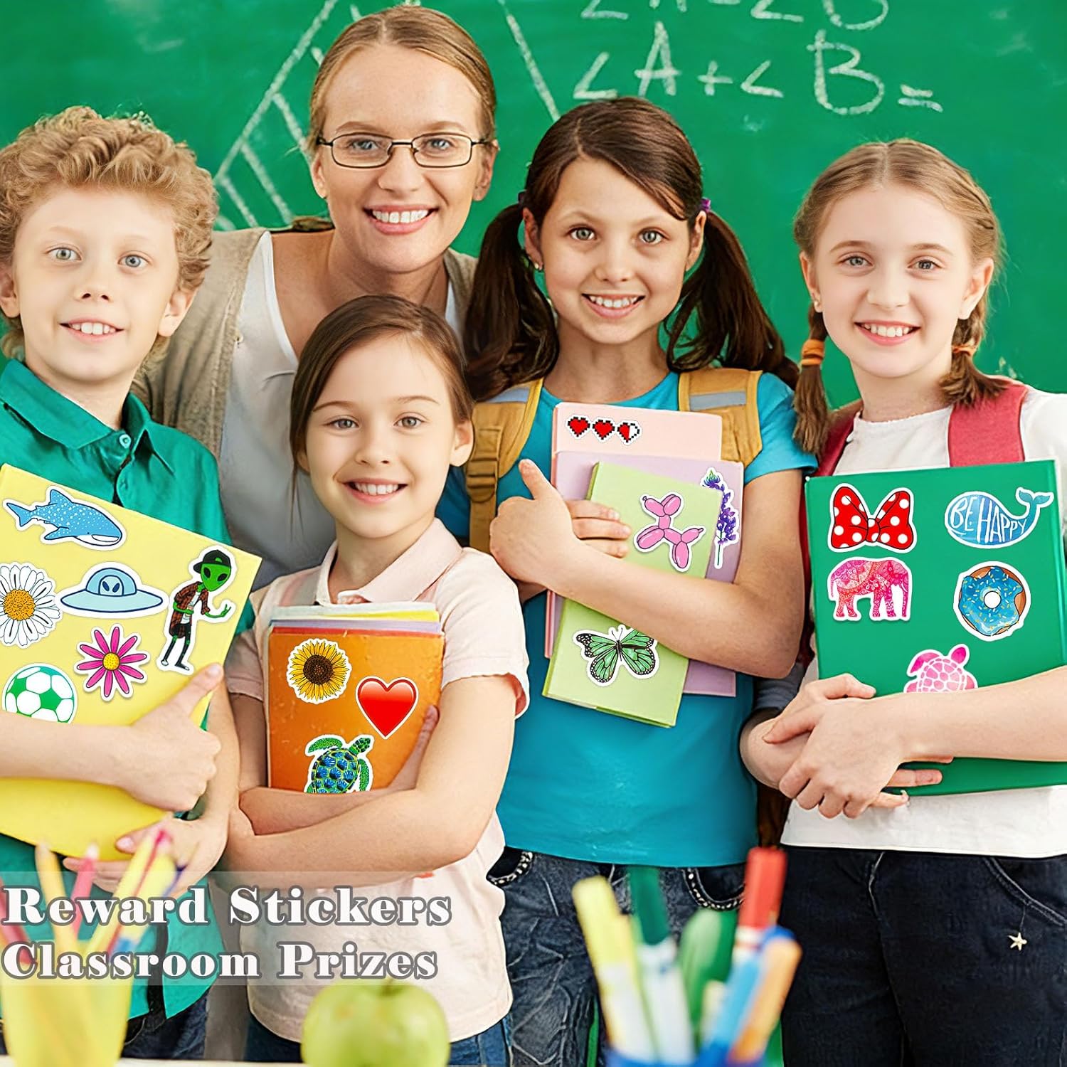 Thumbnail 4 de 300 Pcs Cute Coloured Stickers — Waterproof Vinyl Stickers 🎨