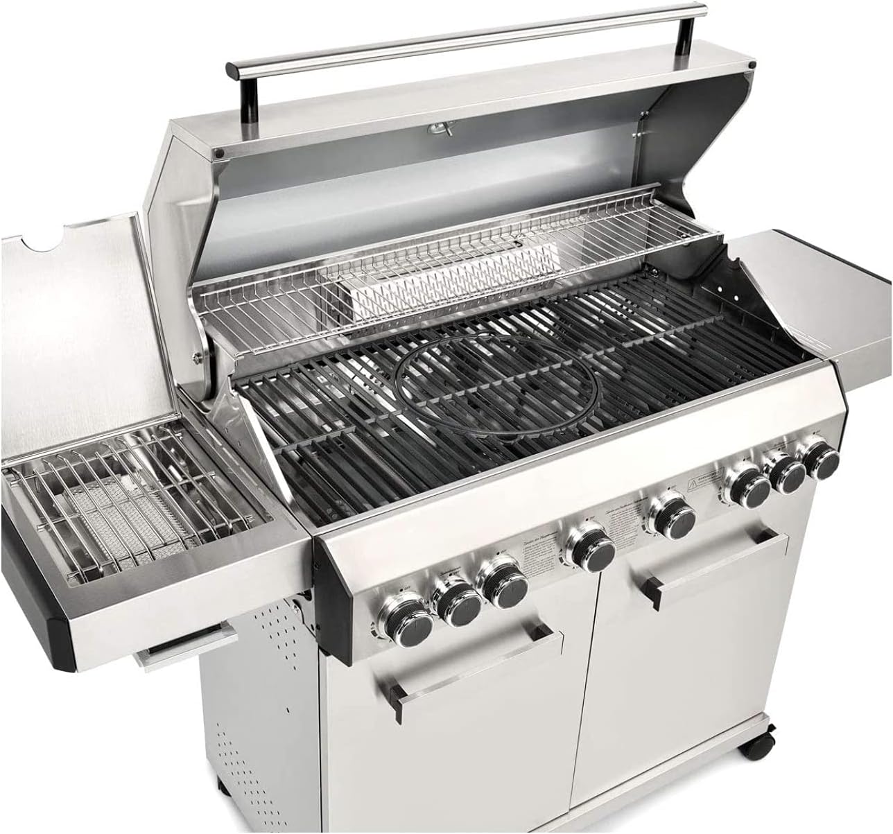 Detalle de CosmoGrill Platinum 8-Burner Stainless Steel Gas Barbecue with Rotisserie and Weather Cover