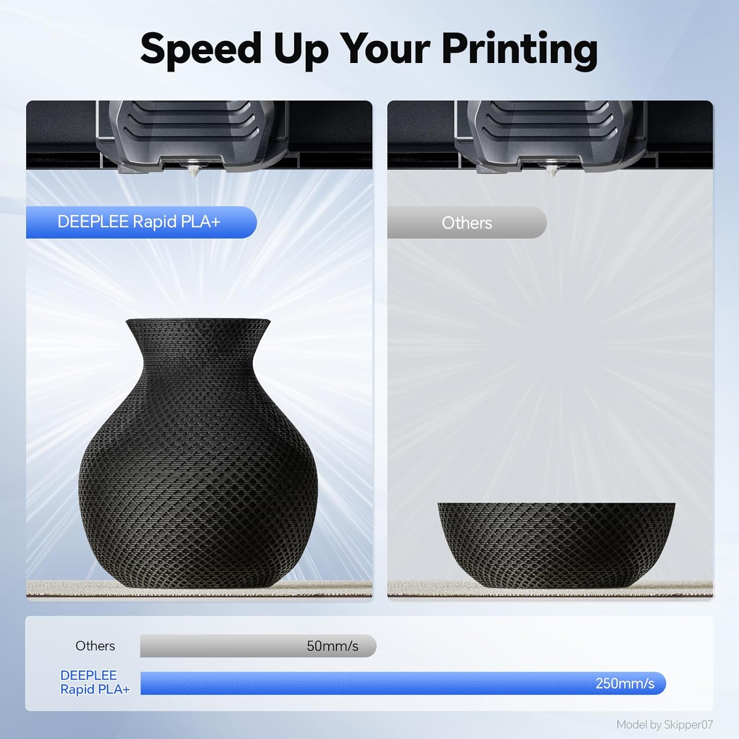 Thumbnail 2 de DEEPLEE Rapid PLA Plus Filament 1.75mm Black – 1kg