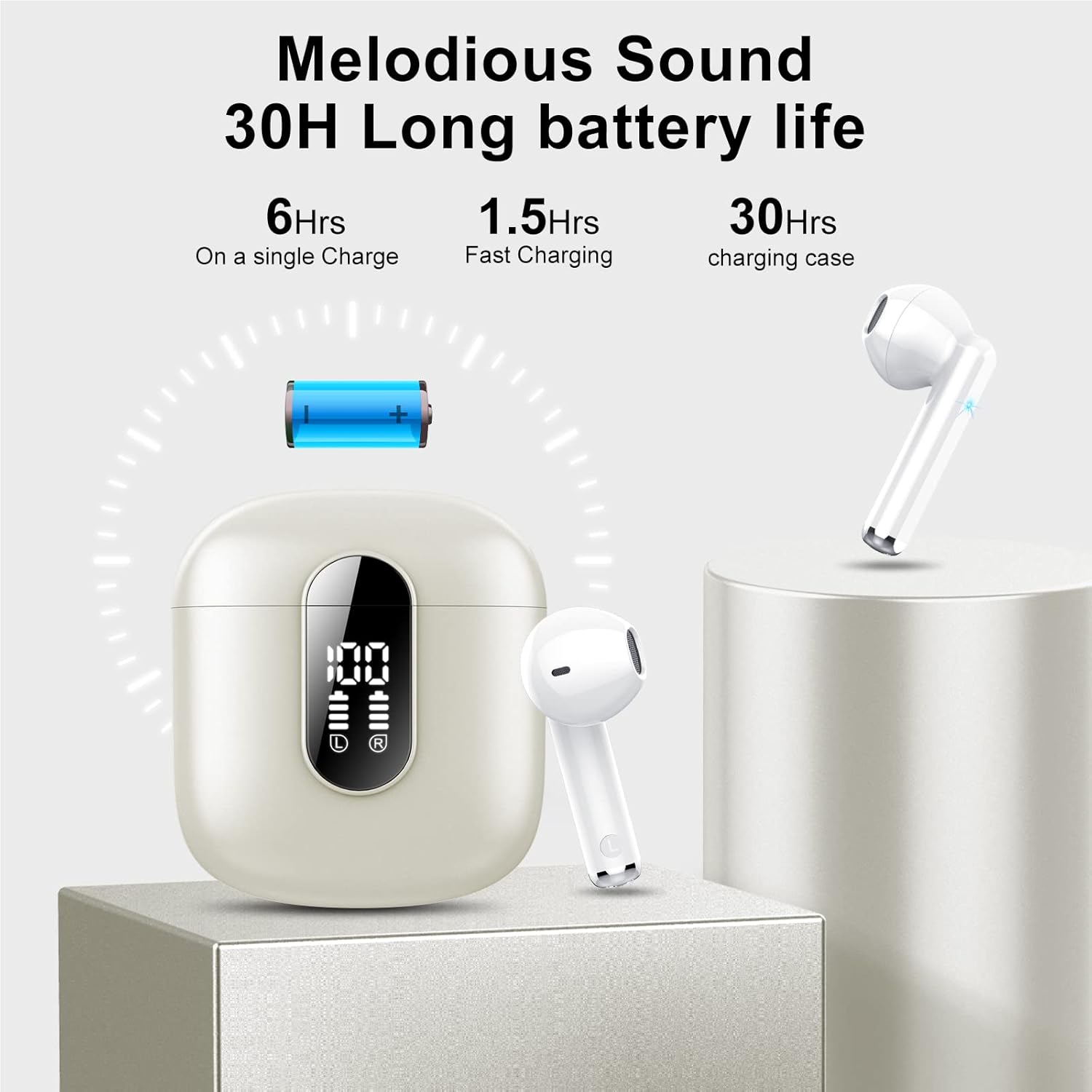 Thumbnail 4 de Jesebang Wireless Earbuds 36H LED Display