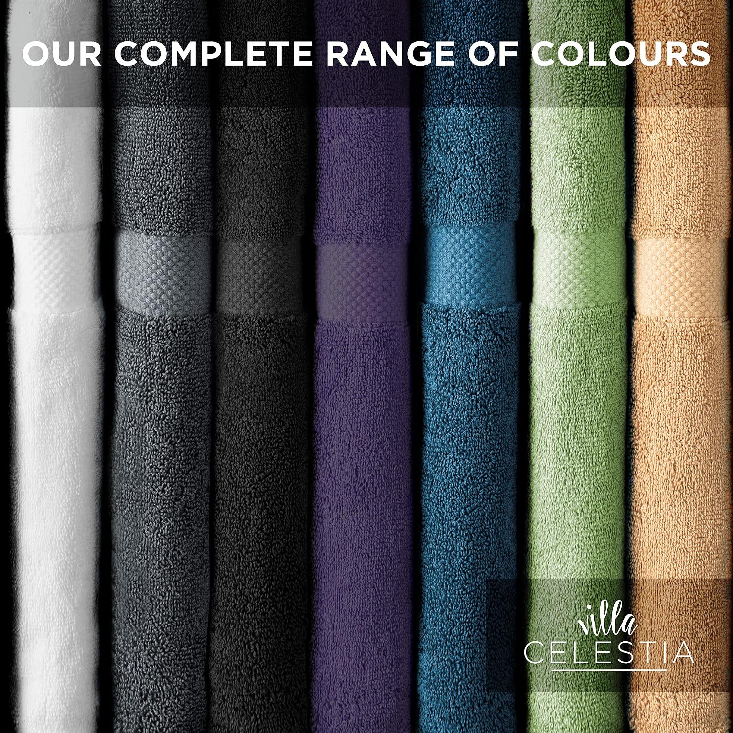 Thumbnail 6 de Villa Celestia Cotton Washcloths Set of 6, 12x12 Inches — 100% Ring-Spun Combed Cotton
