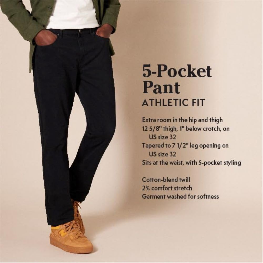 Detalle de Amazon Essentials Men's 5-Pocket Stretch Twill Pants