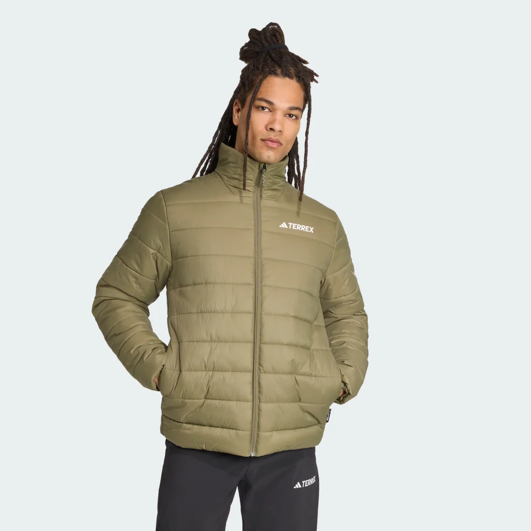 Detalle de Chaqueta aislante Terrex Multi Essentials de Adidas (Verde) – comodidad para outdoor