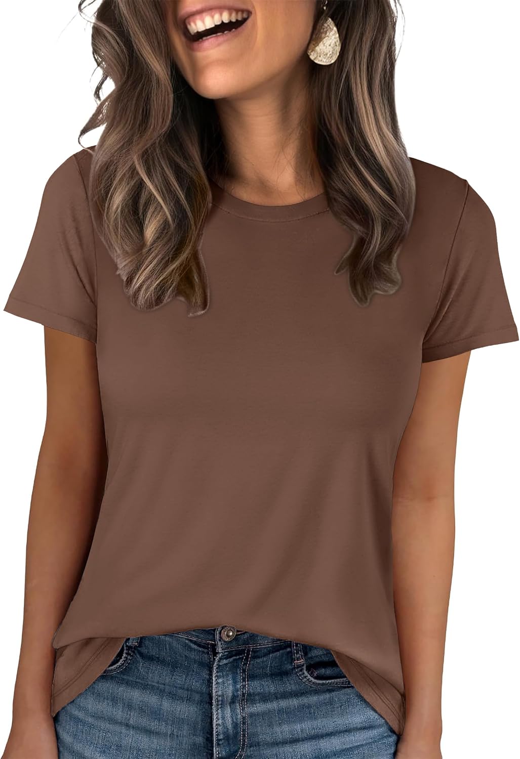 Thumbnail 6 de ANRABESS Women's Short Sleeve Tops: Wrinkle-Free Basic Tee for Everyday Summer Style