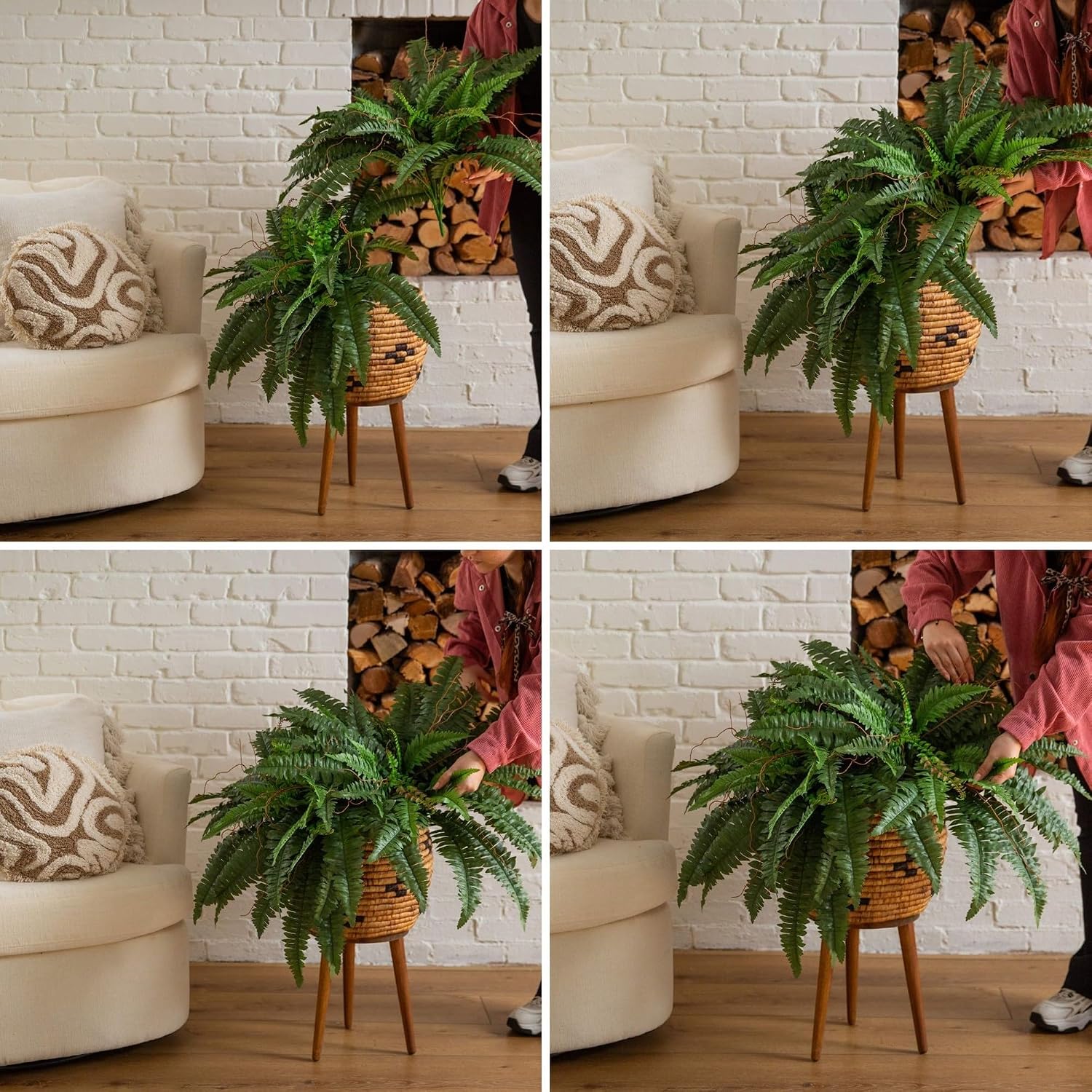 Thumbnail 6 de Nearly Natural Artificial Boston Fern 40-Inch