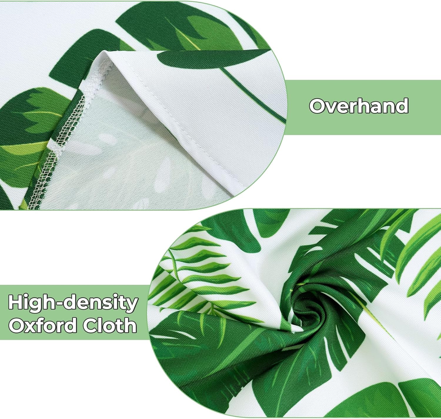 Thumbnail 6 de Eternal Beauty 152cm Round Palm Leaf Outdoor Tablecloth with Umbrella Hole and Zipper (60")