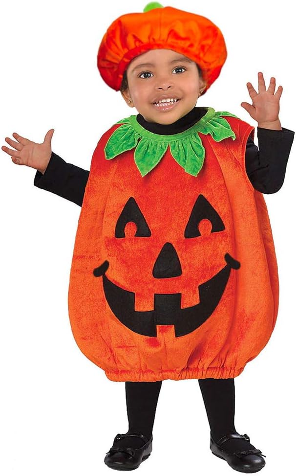 Detalle de BigOtters BigOtters Pumpkin Costume Set for Infants and Toddlers, Tunic and Hat