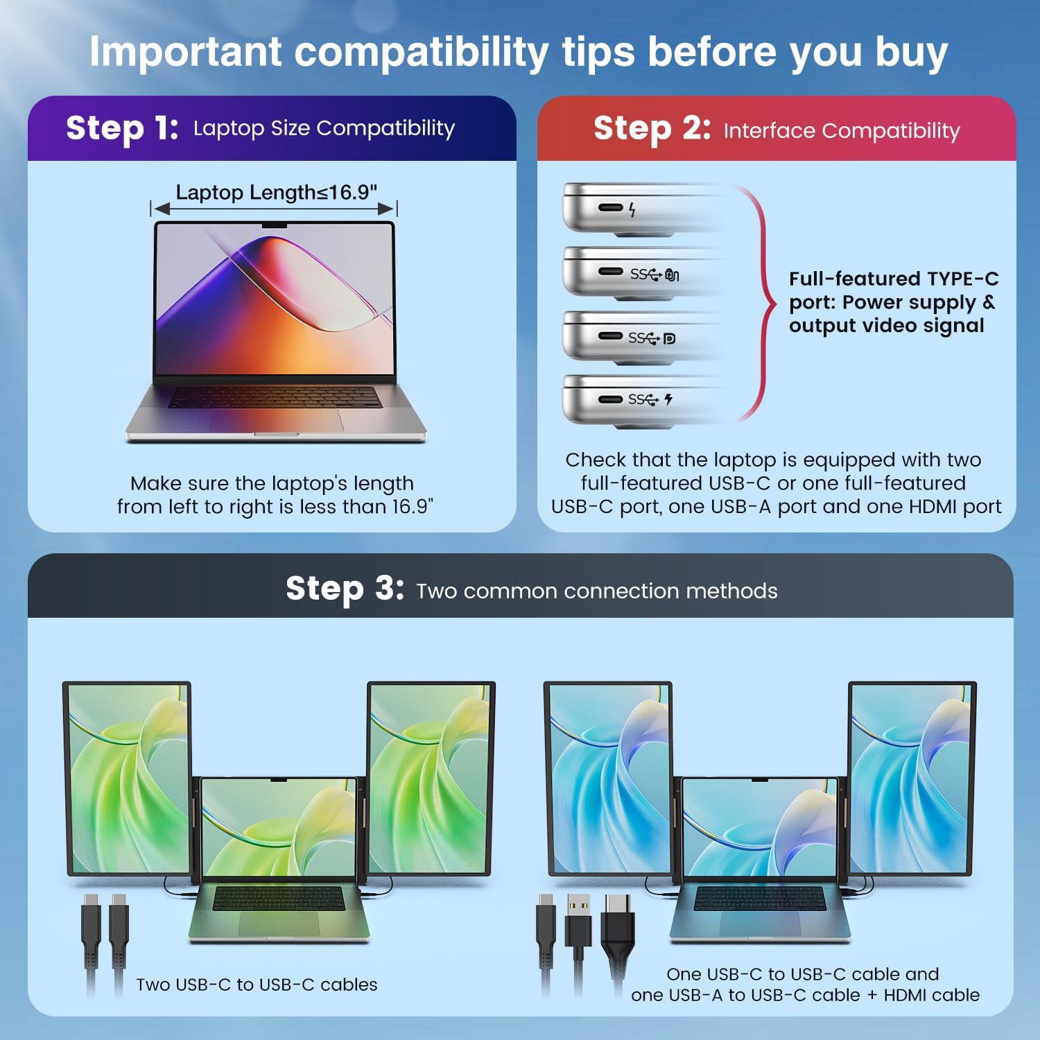 Thumbnail 5 de FLYTOCCA 16" Laptop Screen Extender 1200P