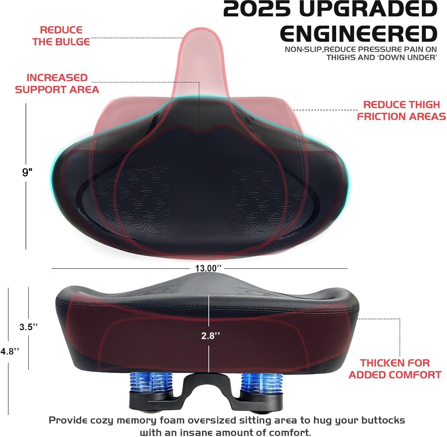 Detalle 2 de Noseless Bike Seat 580 lb