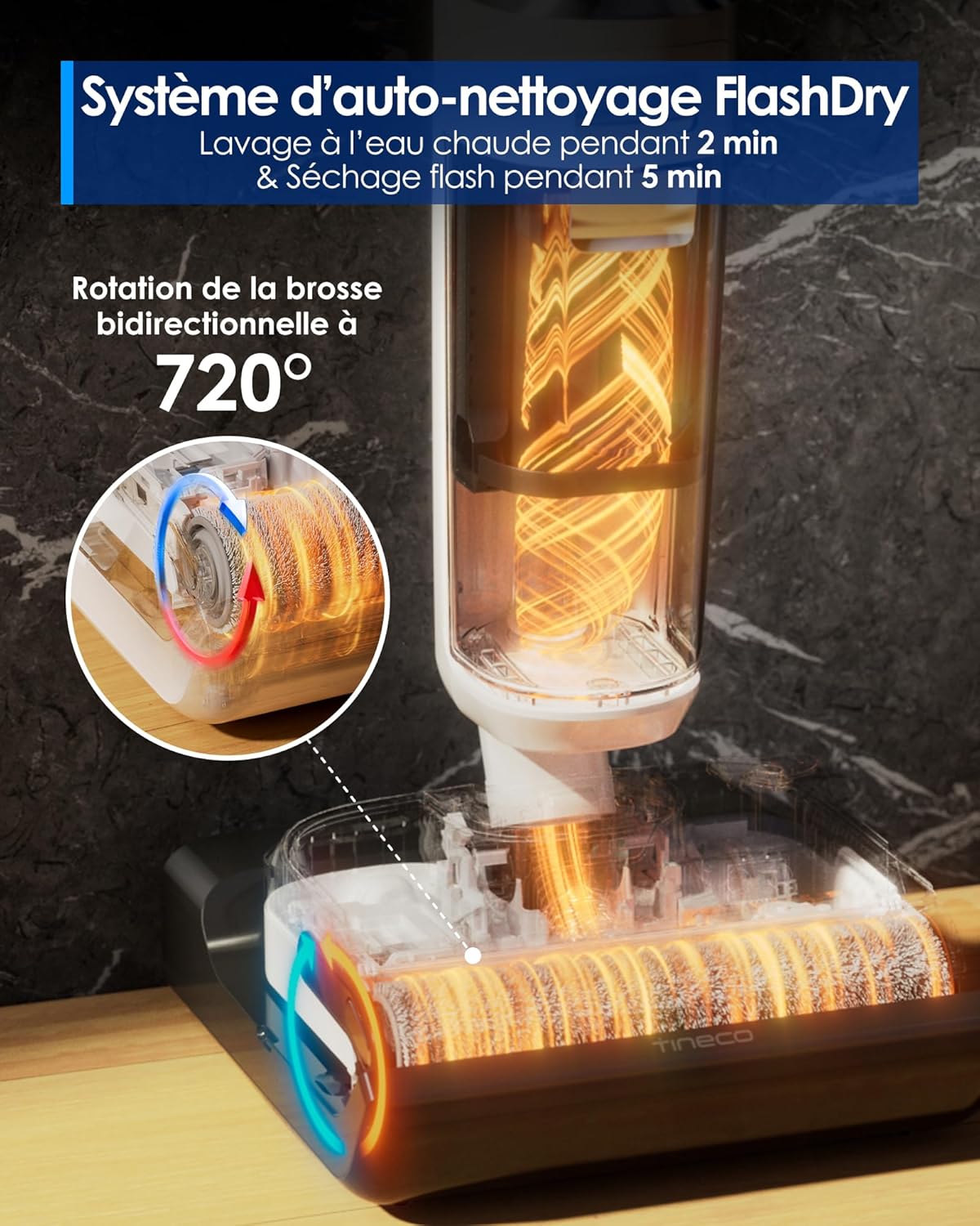 Thumbnail 3 de Tineco Floor One Stretch S6 : aspirateur laveur sans fil inclinable à 180° pour sols secs et humides