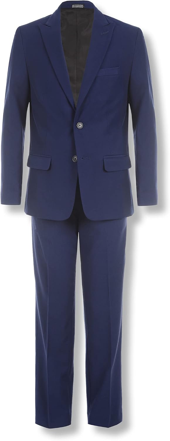 Detalle de Calvin Klein Boys' 2-Piece Formal Suit Set: Single Breasted Jacket & Straight Leg Dress Pants