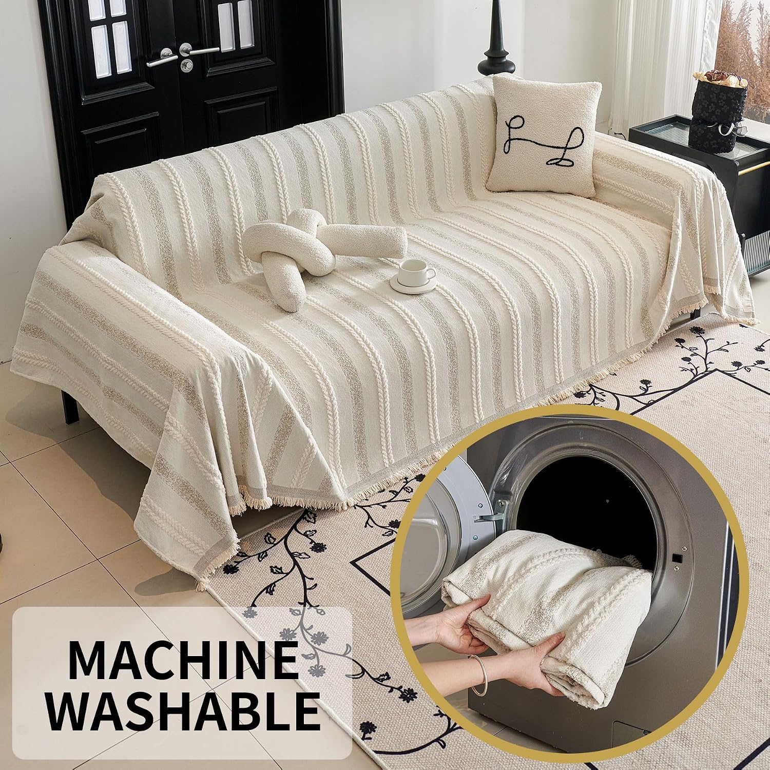 Thumbnail 6 de HAOMAIJIA TM-Cream 91x134 Sofa Cover ๐