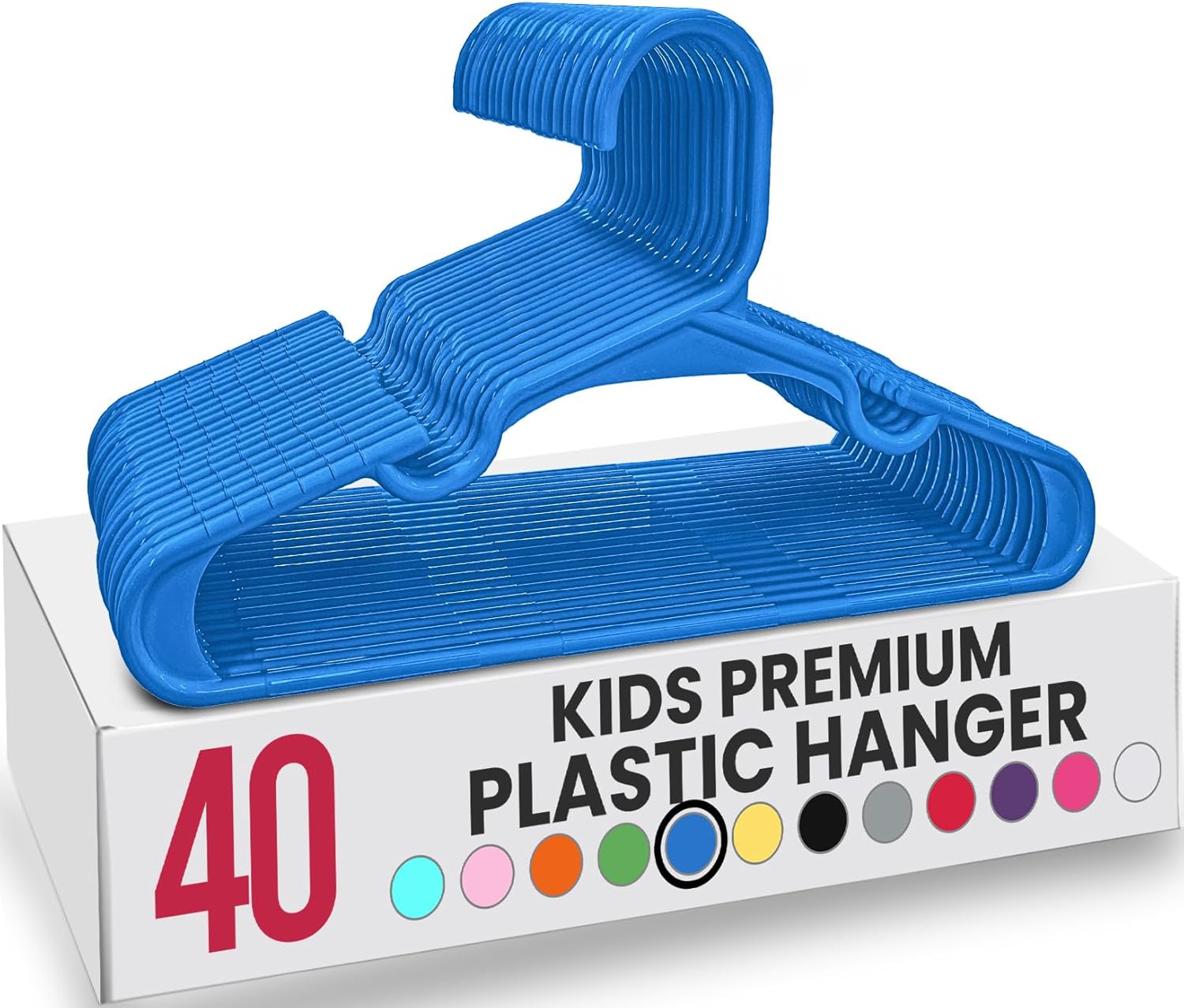 Utopia Home: 40 cintres en plastique bleu pour vêtements d'enfants