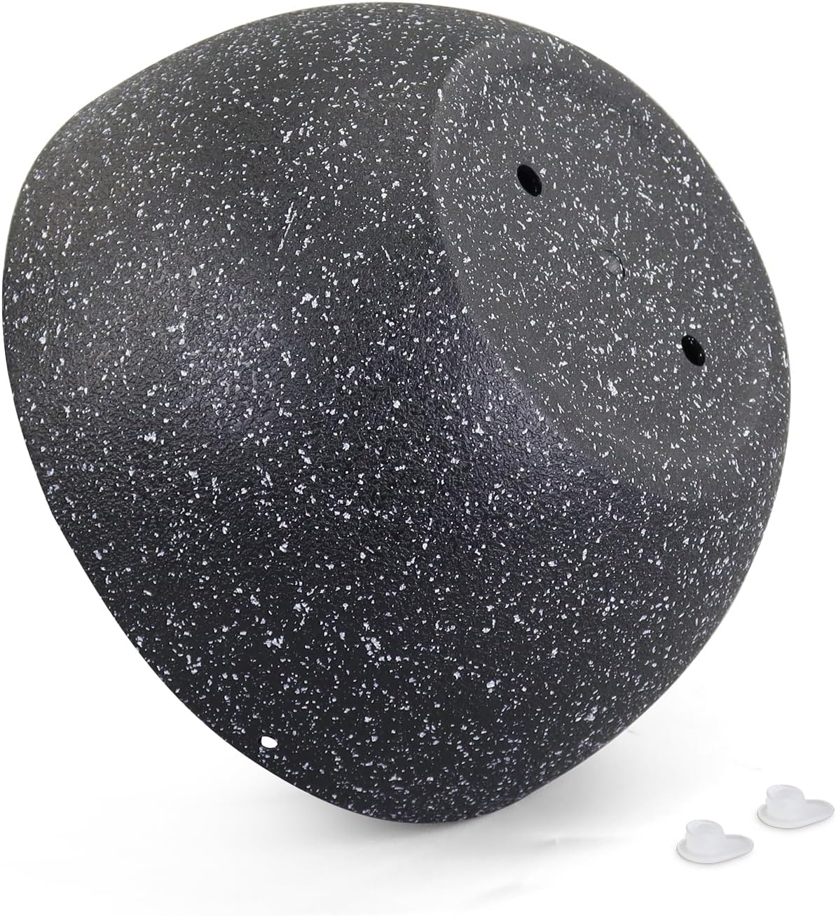 Detalle de Meowell 10-Inch Hanging Planters, 2-Pack, Speckled Black Plastic