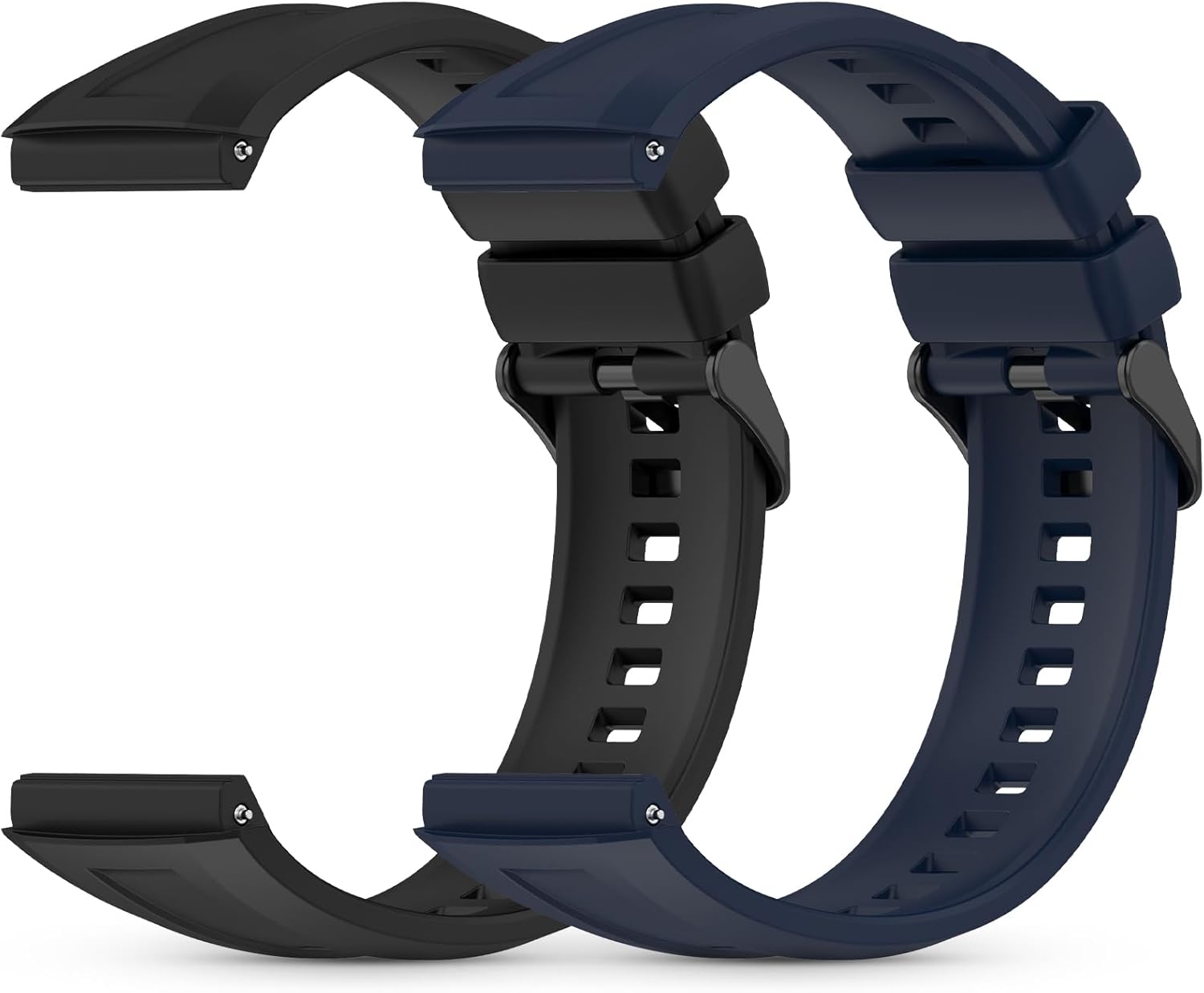 Detalle de MIJOBS 2 Piece Silicone Straps for Huawei Watch GT Series (46 mm) – 22 mm Quick-Release Replacement Band
