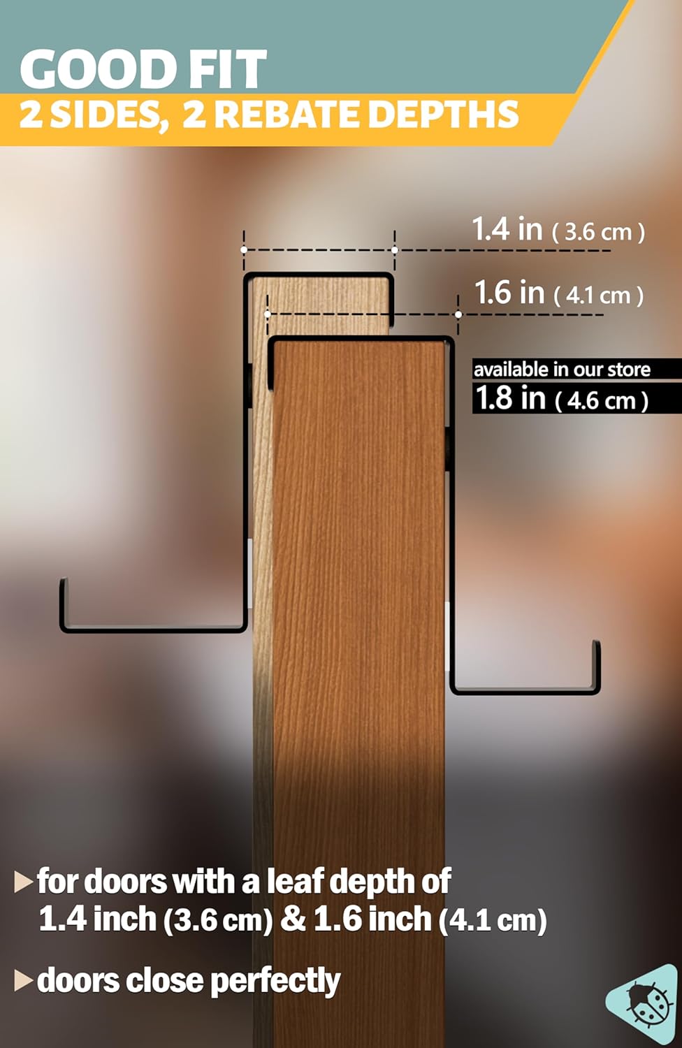 Detalle de Menz Over Door Hanger – Set of 10 (Black)