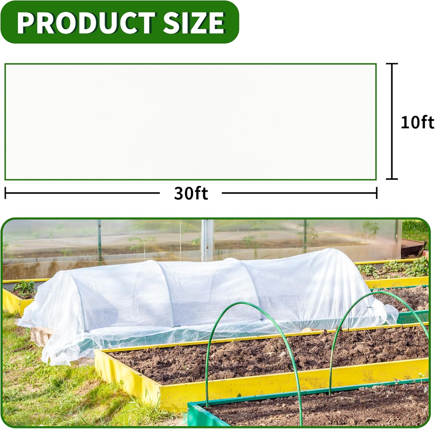 Detalle 2 de SORANGEUN 10x30ft Frost Cloth garden cover