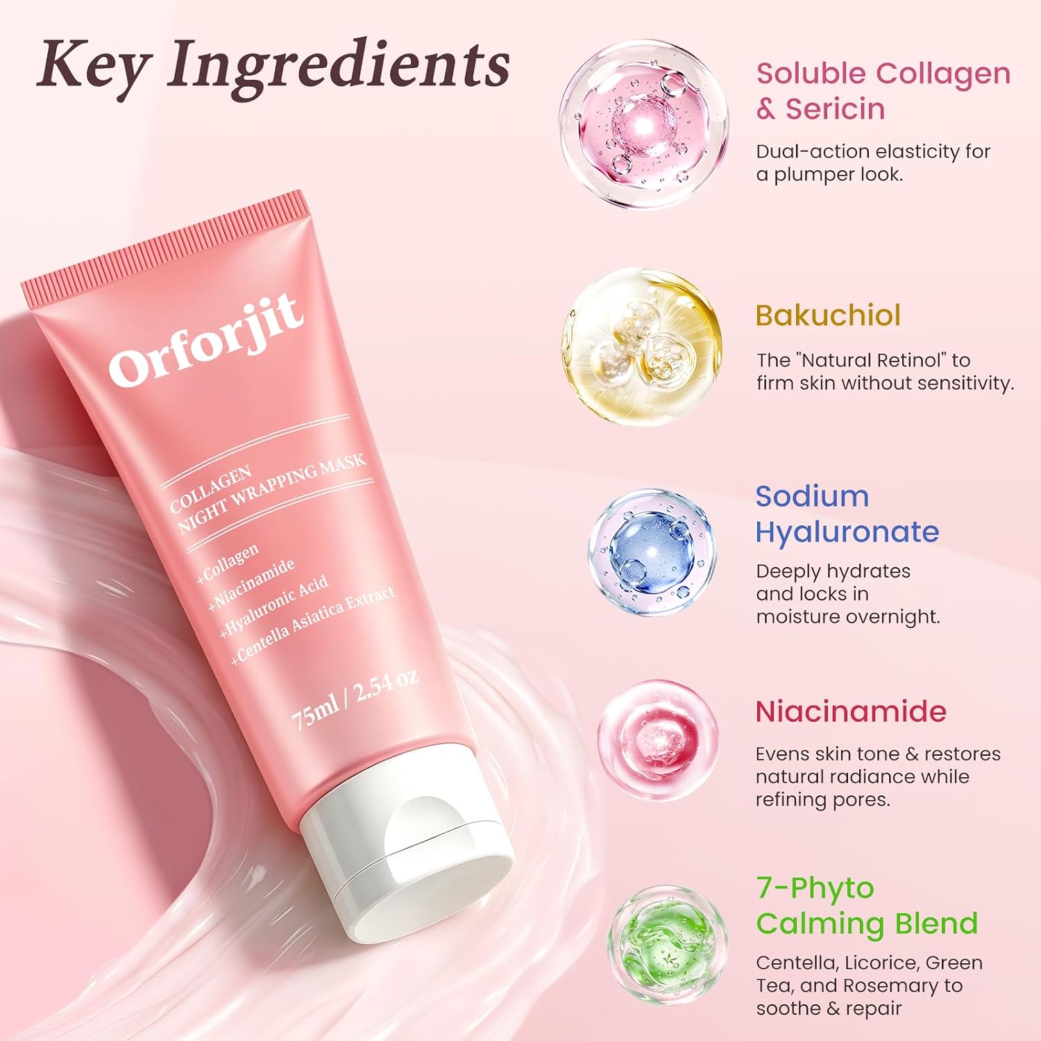 Thumbnail 1 de Orforjit Collagen Night Wrapping Mask, 2.54 fl oz Overnight Peel-Off Face Mask