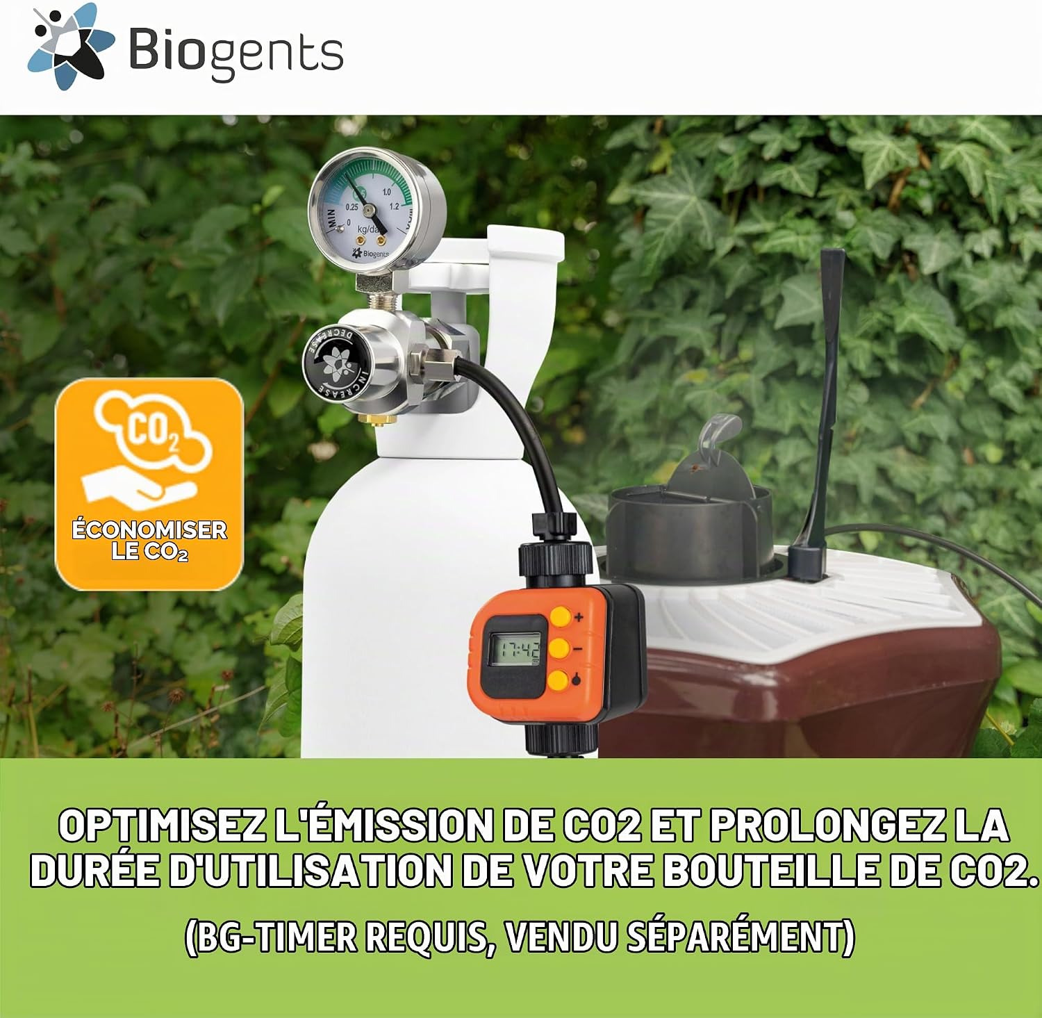 Detalle de BIOGENTS BG-Booster CO2-set voor de BG-Mosquitaire muggenval