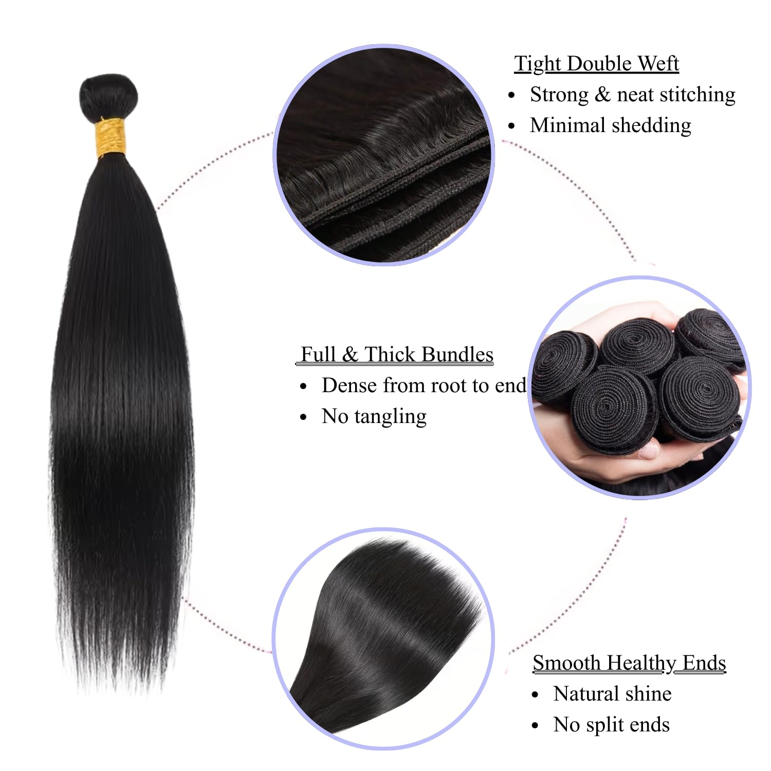 Detalle de Human Hair Bundles 14-Inch