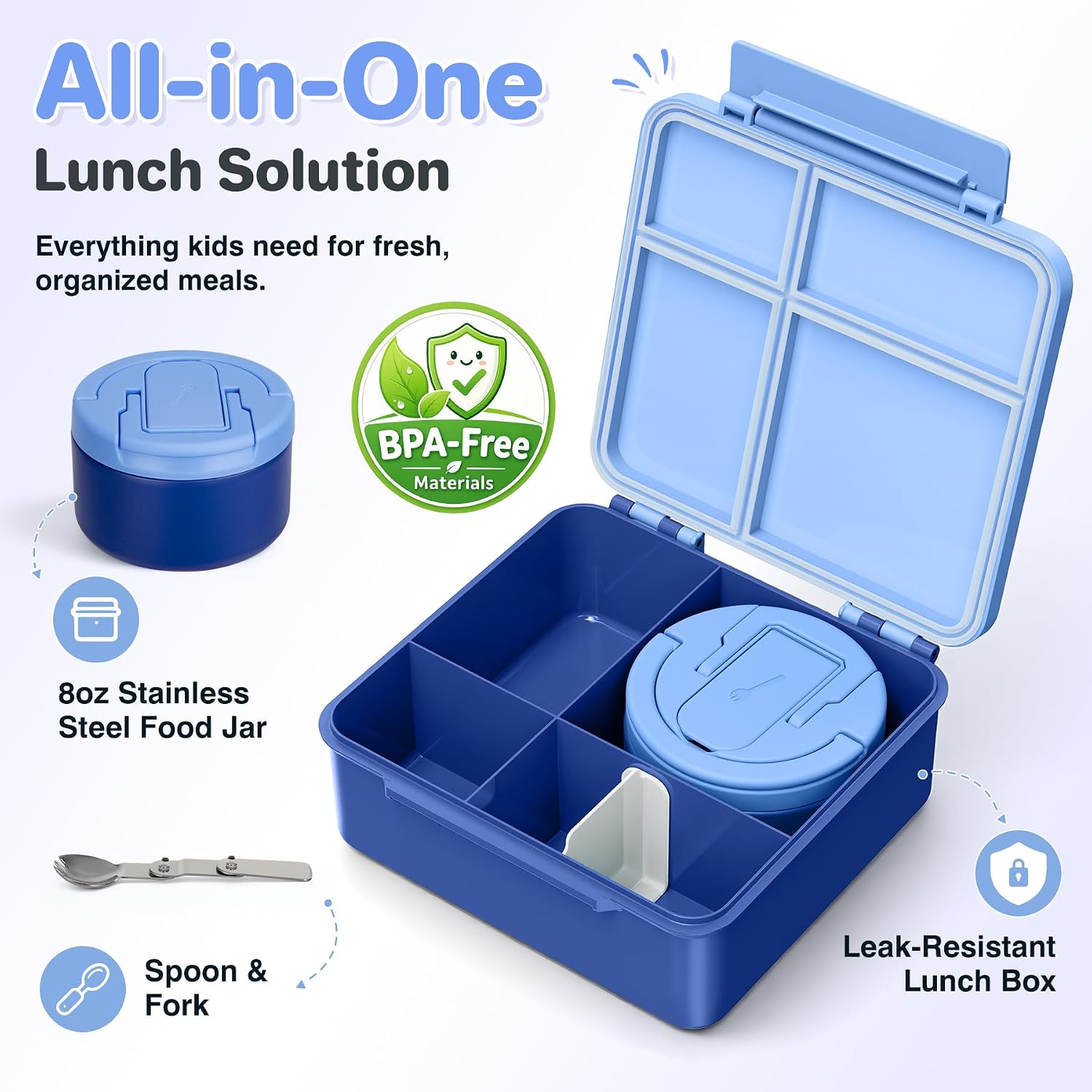 Detalle 2 de Bento Lunch Box Set with 8 oz Soup Thermos