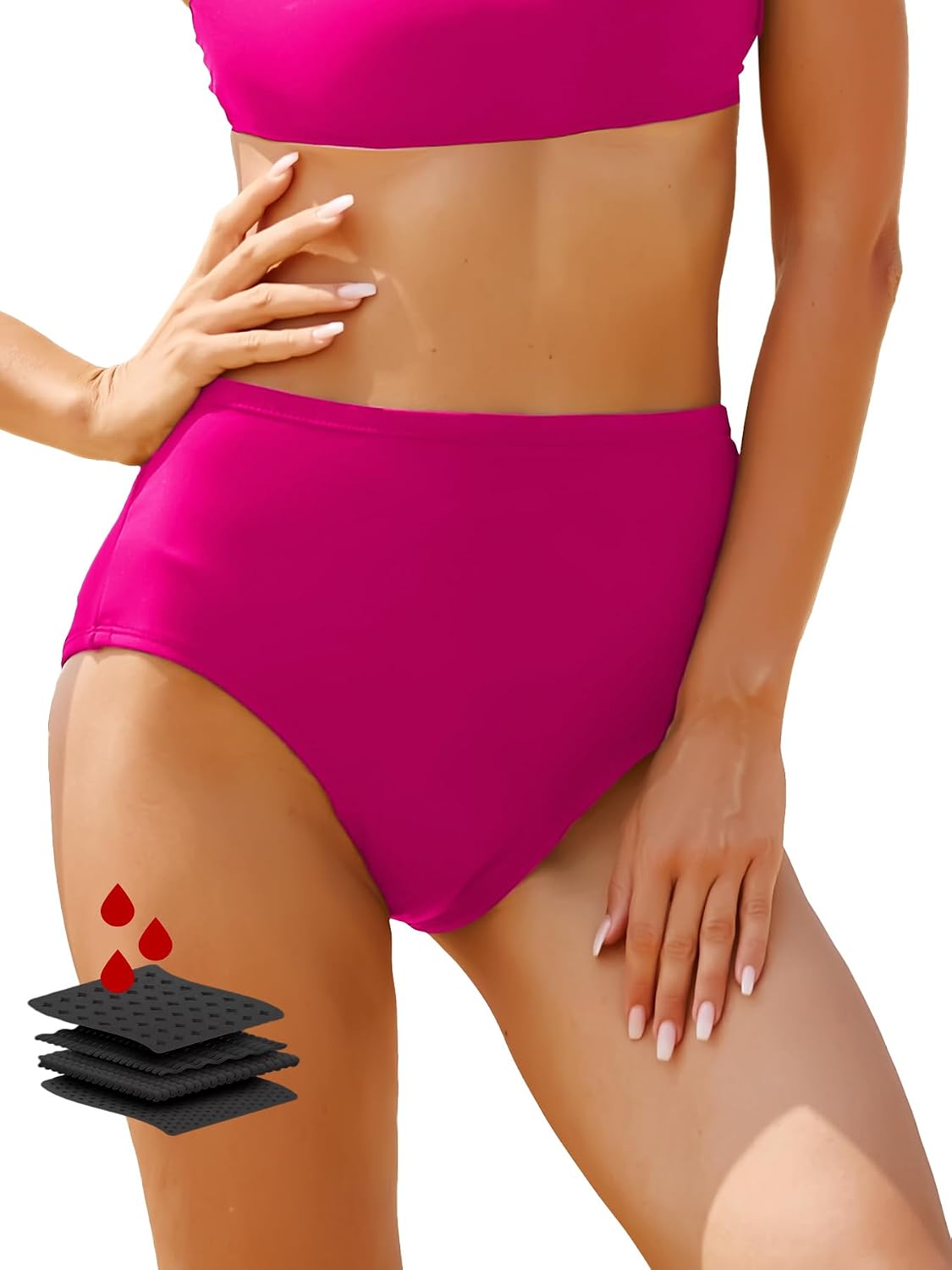Detalle 2 de Feitycom period swimwear bikini bottoms