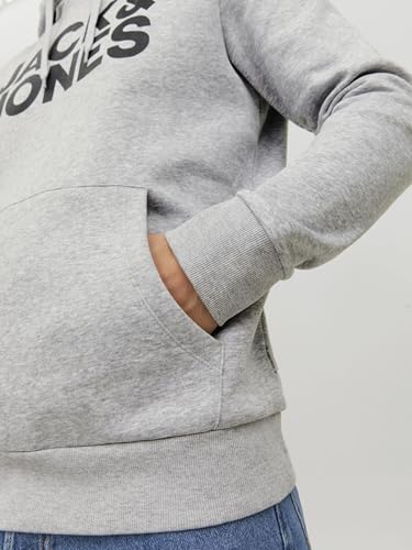 Thumbnail 5 de JACK & JONES Hombre Logo Sudadera con Capucha Clásico – Gris, Talla L