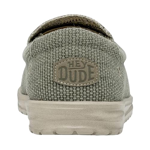 Detalle de HEYDUDE Mikka Braided: Mocassini slip-on da uomo Army 44