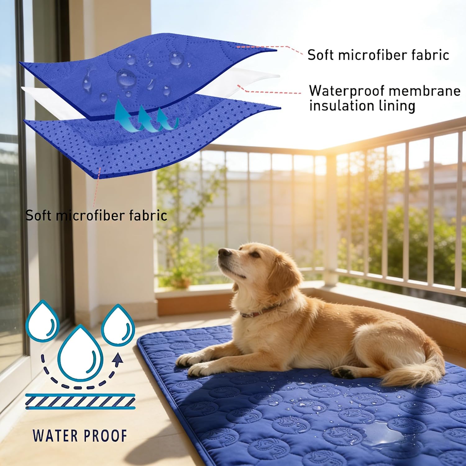 Thumbnail 4 de Pawsee Coperta impermeabile per cani 125 x 75 cm: copridivano lavabile antiscivolo