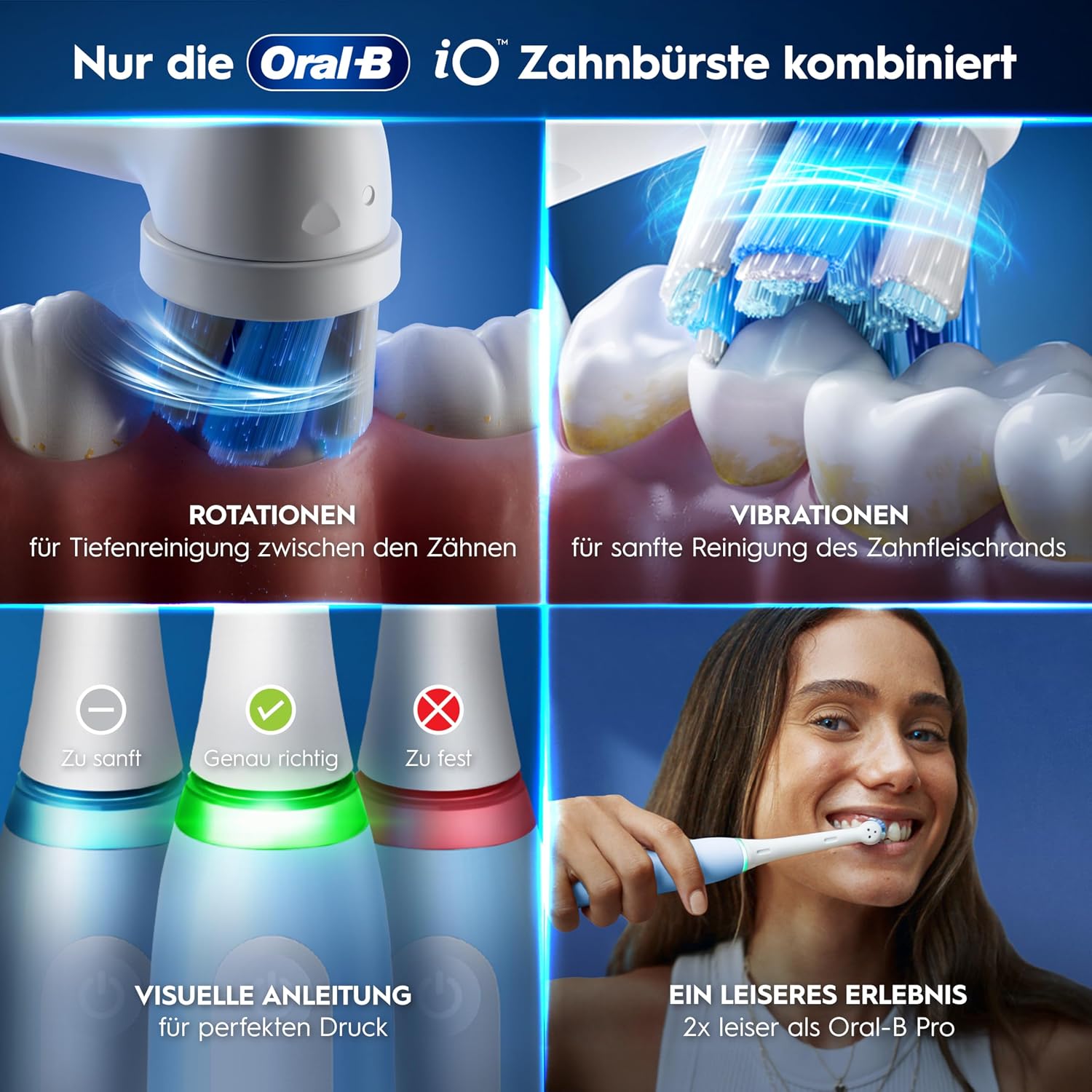 Thumbnail 6 de Oral‑B iO Series 3 Plus elektrische Zahnbürste, 3 Aufsteckbürsten 🪥