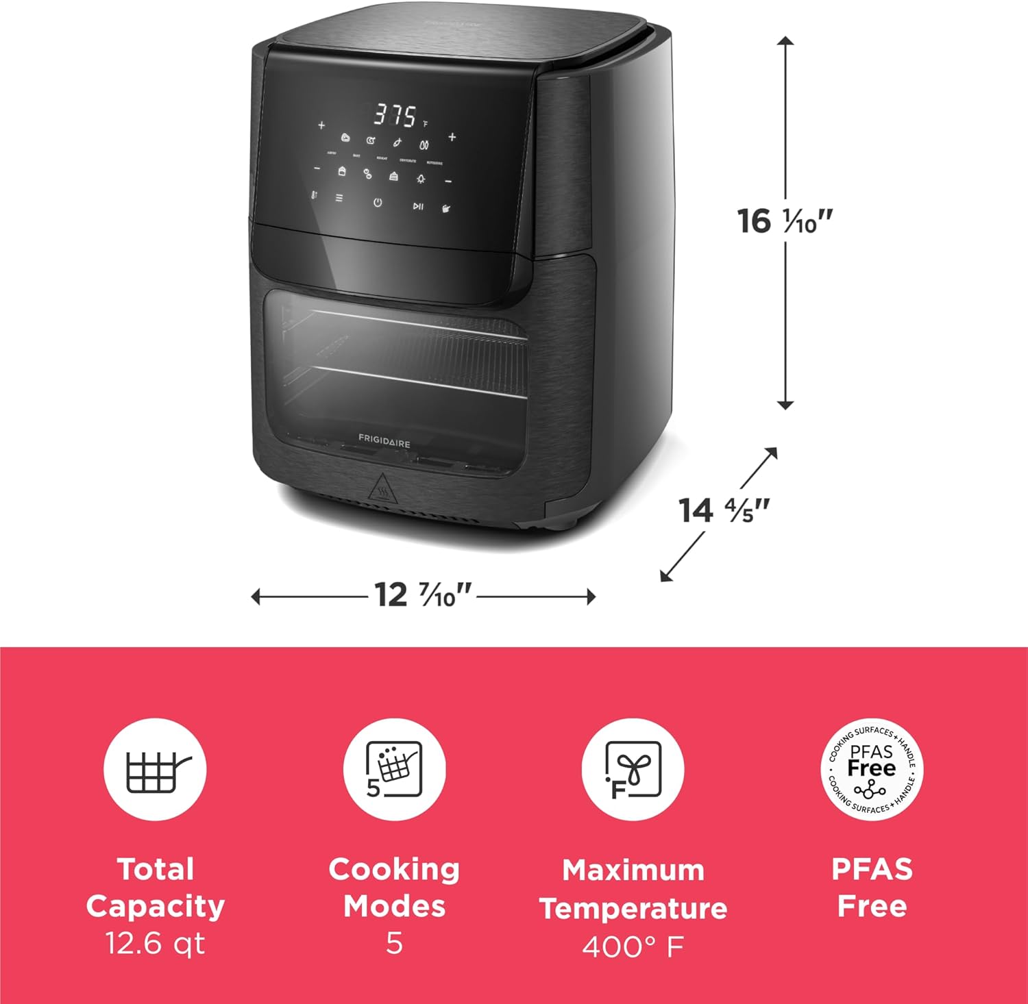 Detalle 2 de Frigidaire 5-in-1 Air Fryer Oven 12.6 QT 🍽
