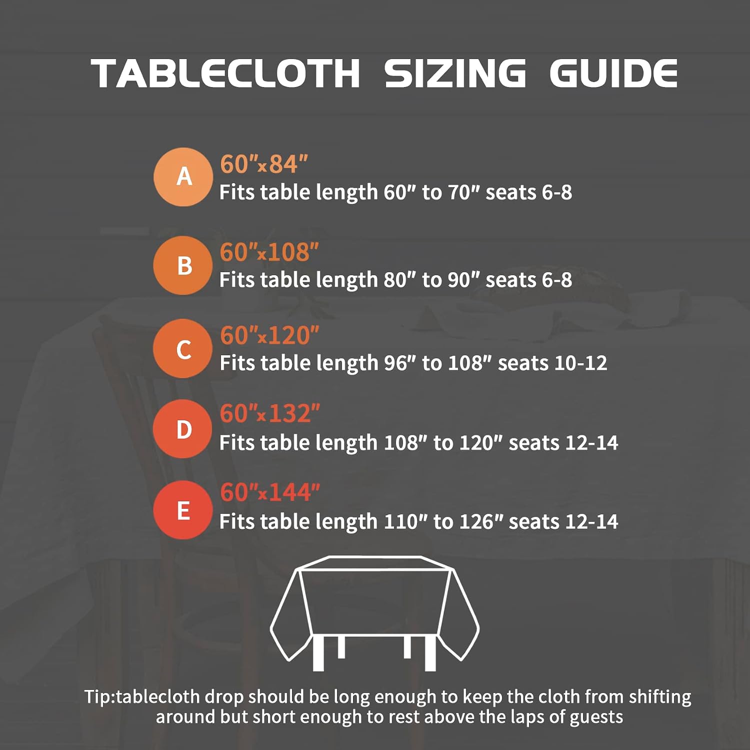 Thumbnail 6 de EVERLY 100% Pure Linen Rectangle Tablecloth 108×60 in