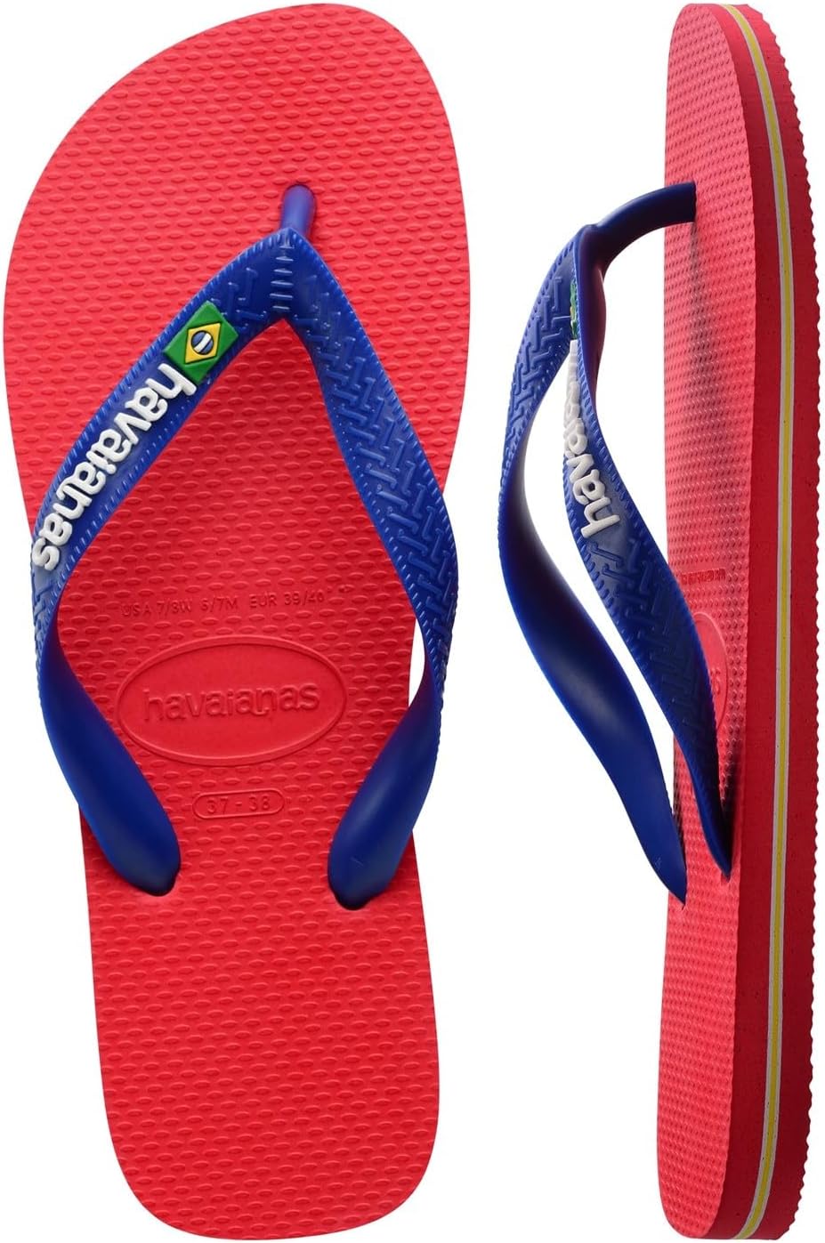 Detalle de Havaianas Brasil Logo – tongs unisex confortables, légères et antidérapantes à semelle colorée