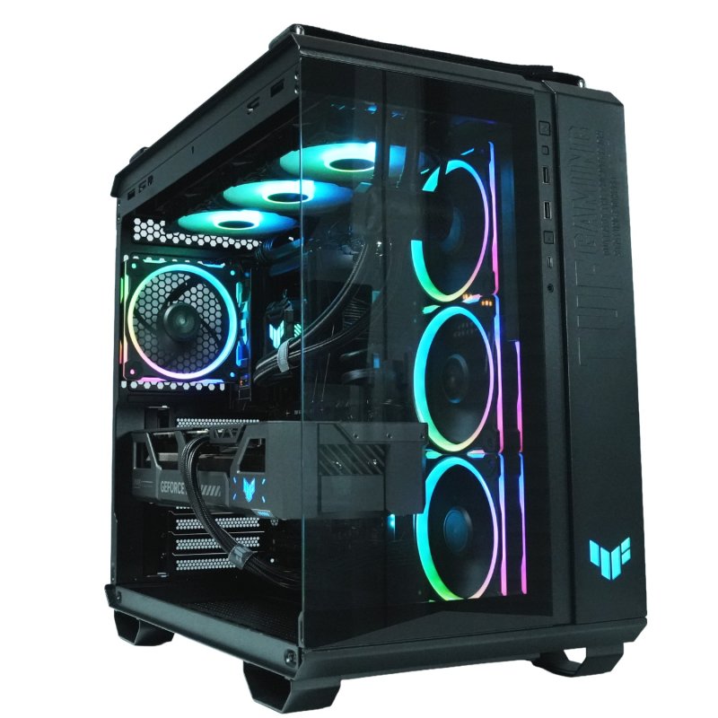 Detalle de Epical-Q TUF Strength Iron VIII: PC con Ryzen 7 9800X3D, 32 GB, 2 TB NVMe y RTX 5070